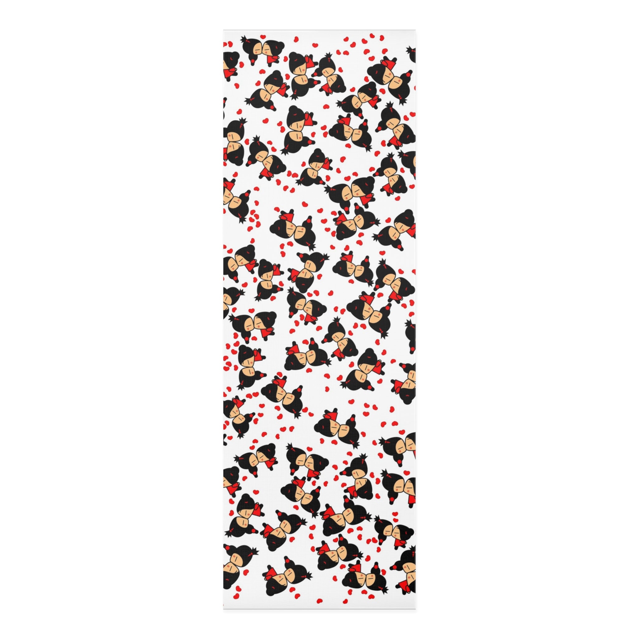 Foam yoga mat pucca valentine kiss white