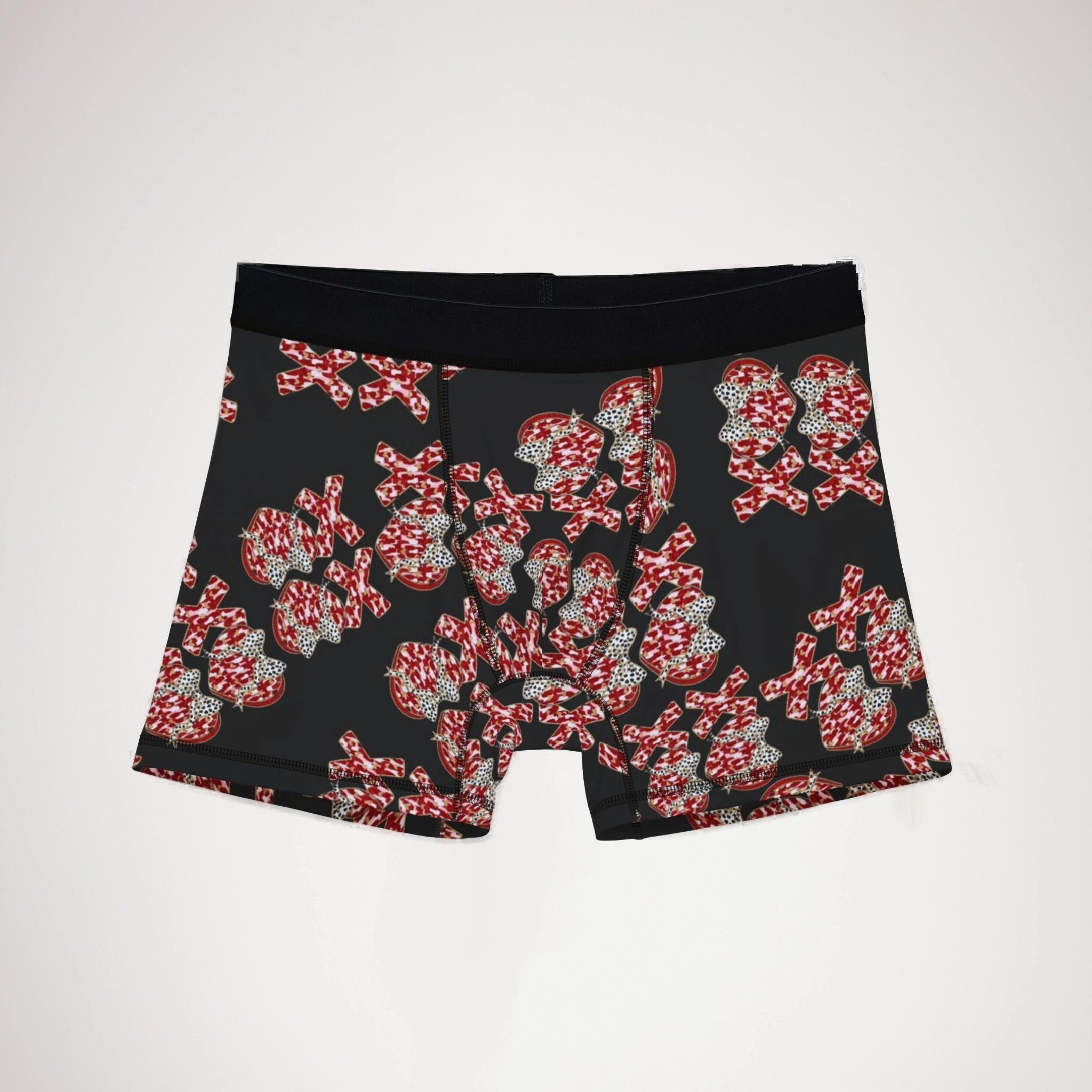 Men's boxers xoxo valentine ribbon black