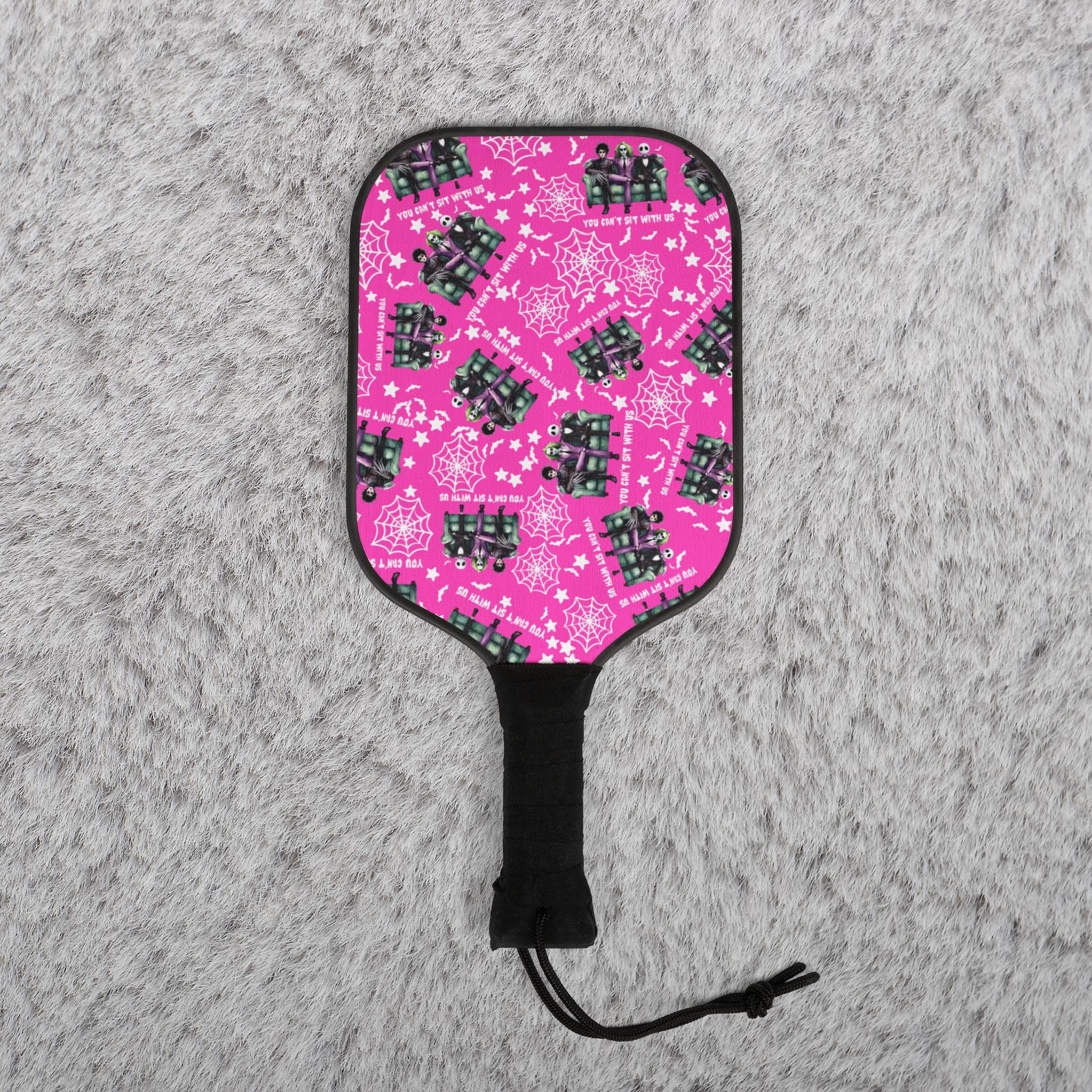 Pickleball kit (2 paddles + 2 balls + transparent bag) you can t shit with us halloween pink