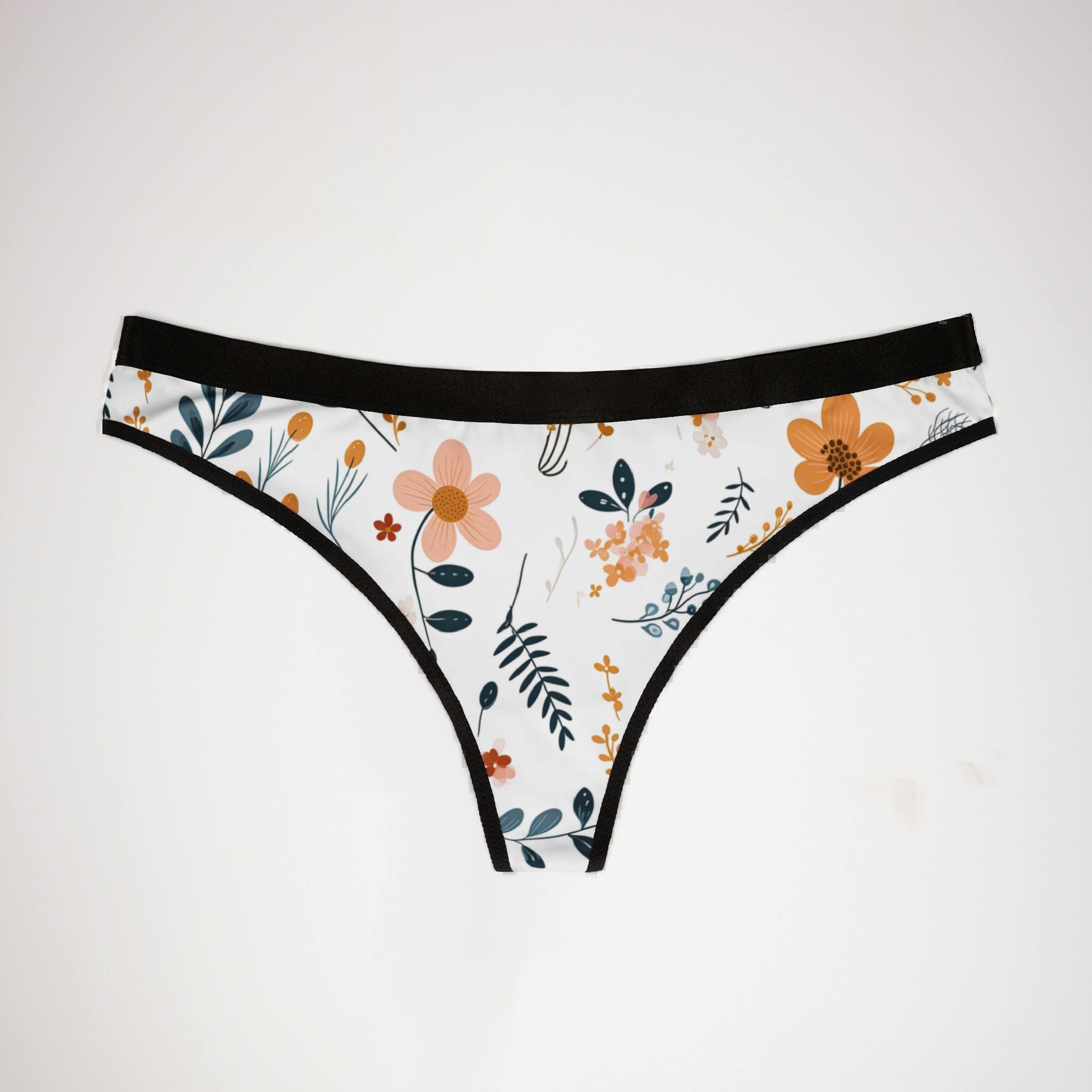 Women's thongs minimal boho flowers