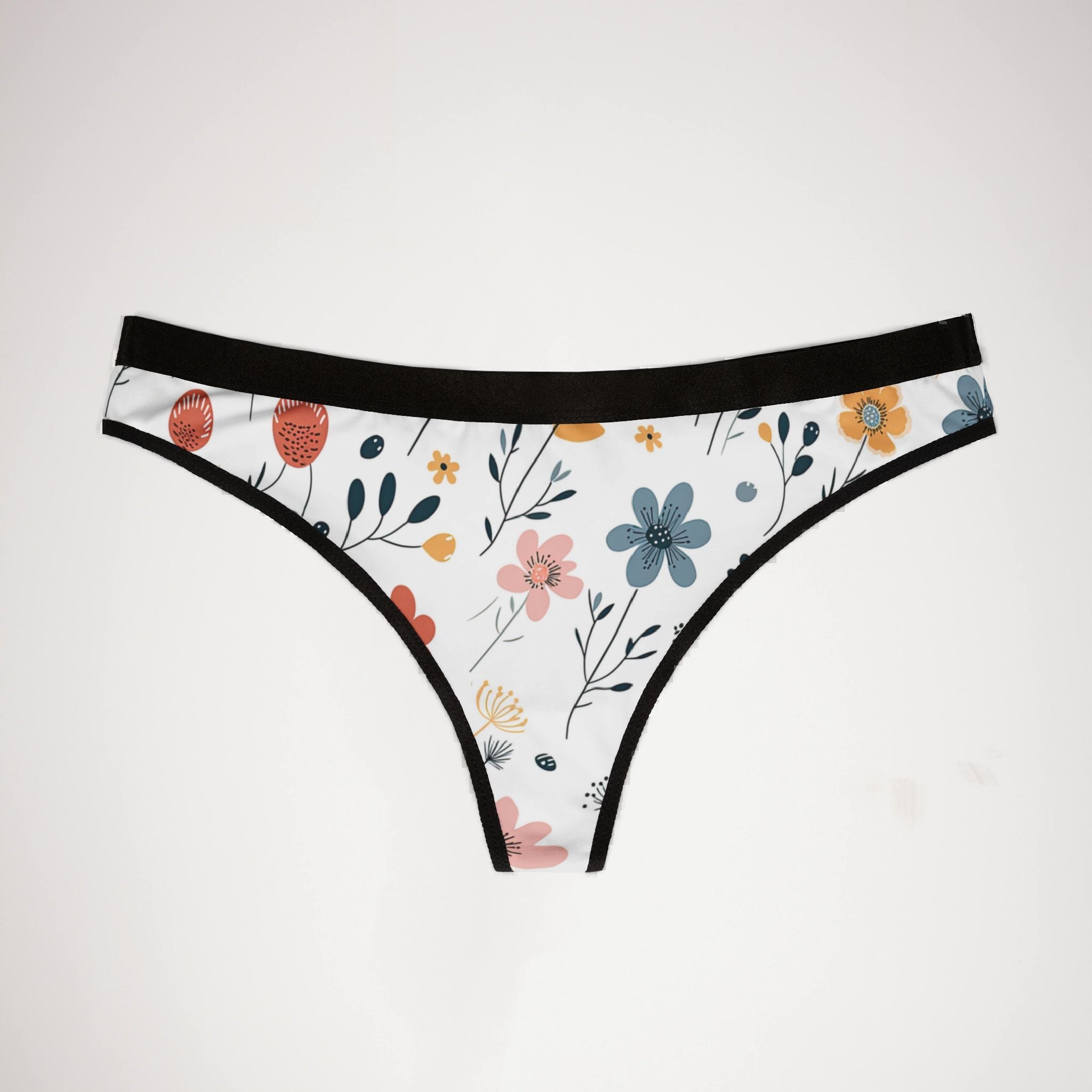 Women's thongs minimal boho flowers