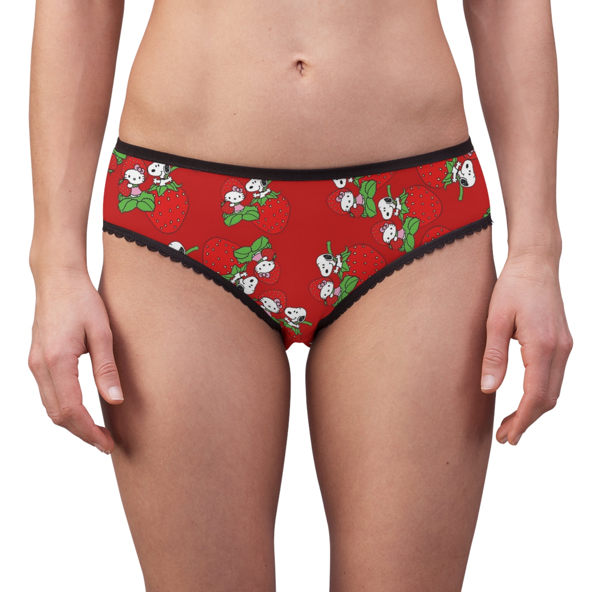 Women's briefs kitty snoopy strawberry valentine red