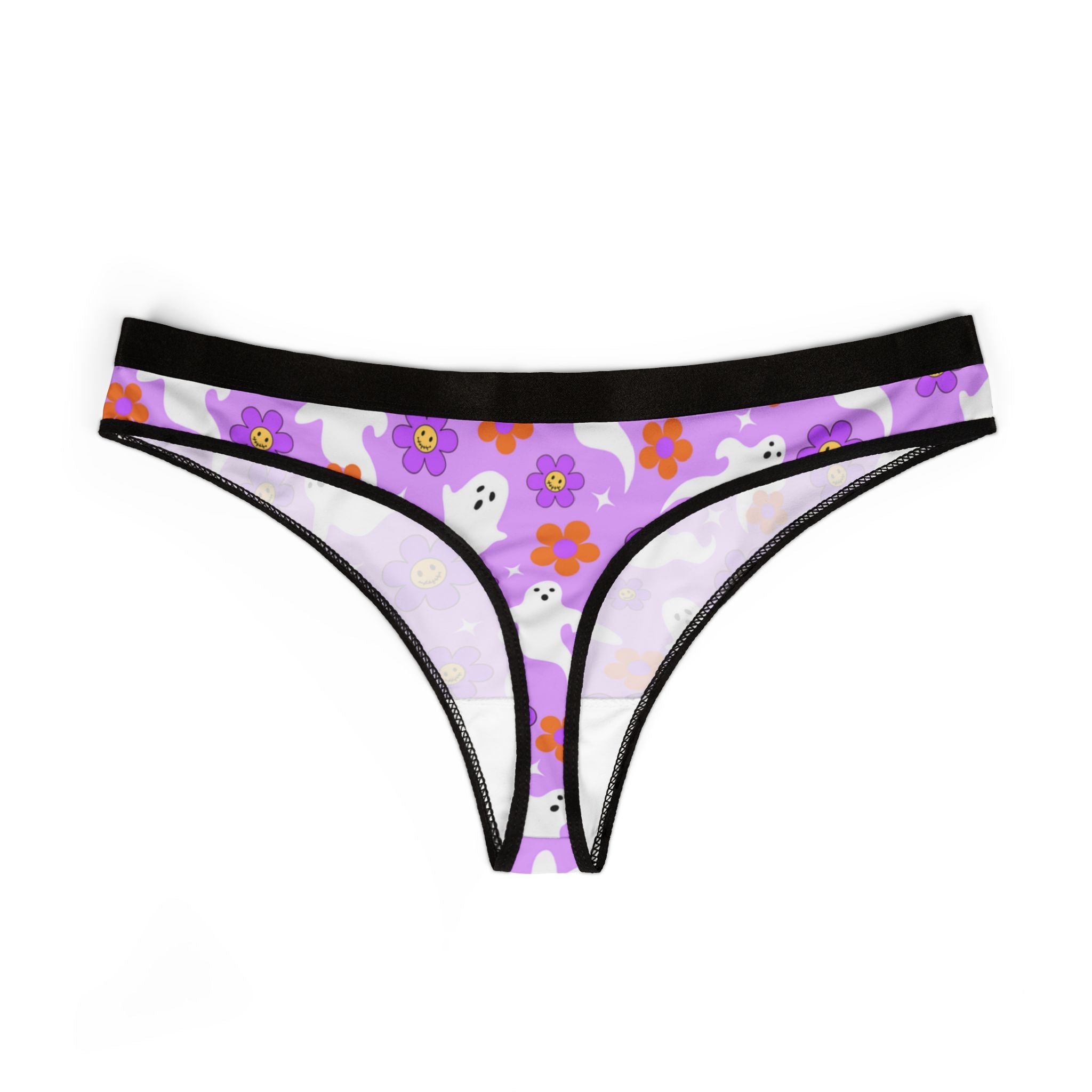 Women's thongs groovy halloween