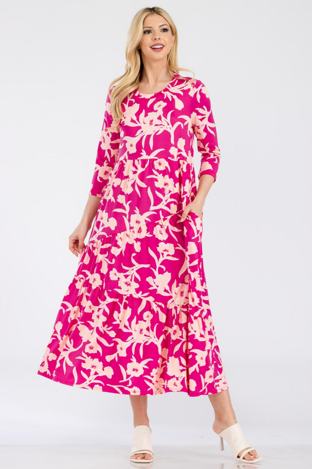 Floral Ruffle Hem Dress: Perfect Attire for Summer Beach Weddings and Party Guests