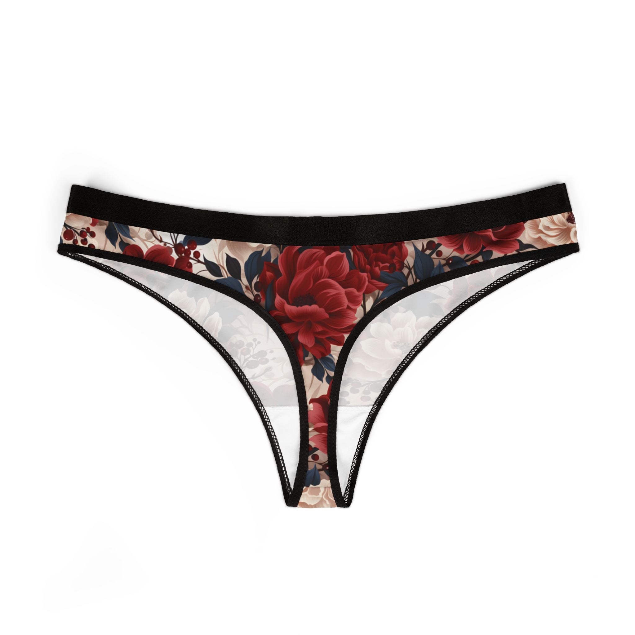 Women's thongs cherry rose