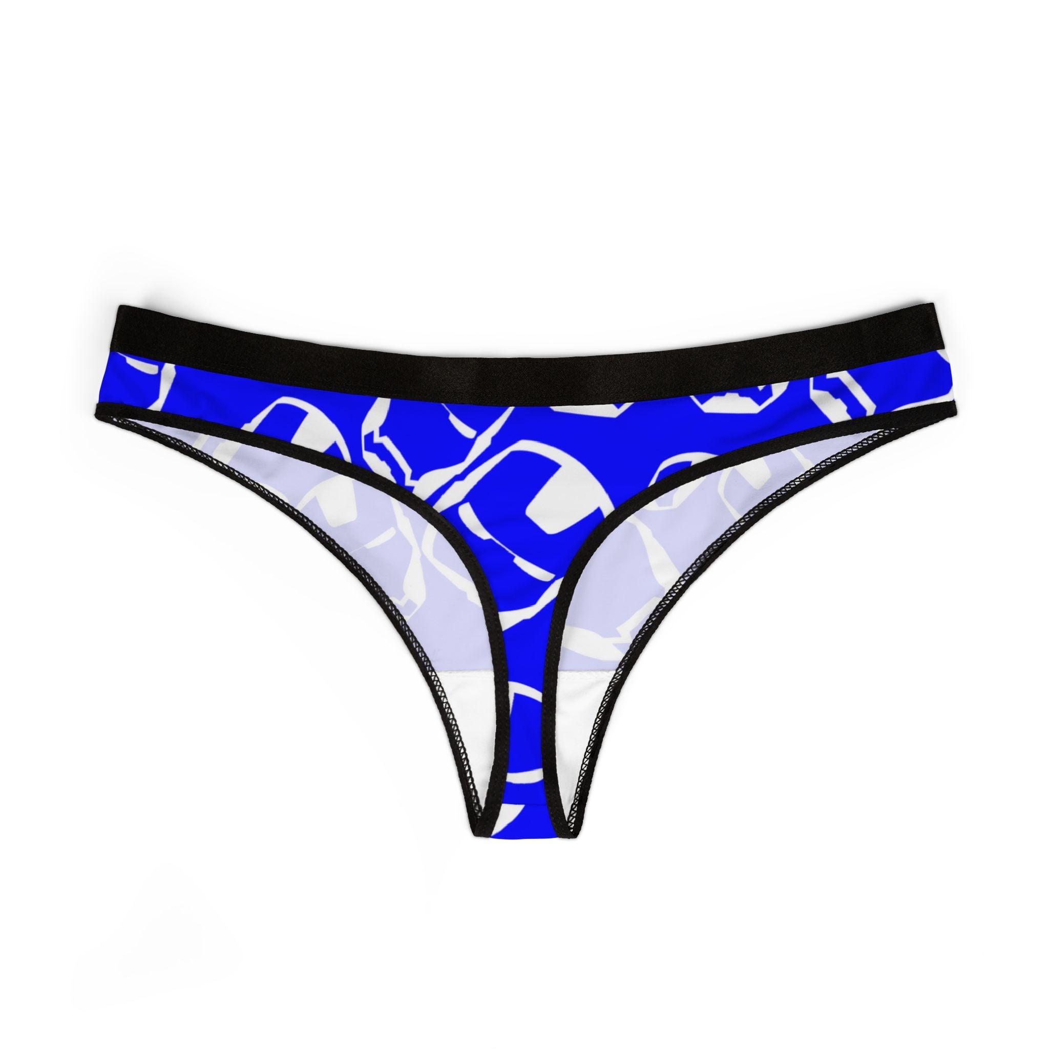 Women's thongs iron man blue