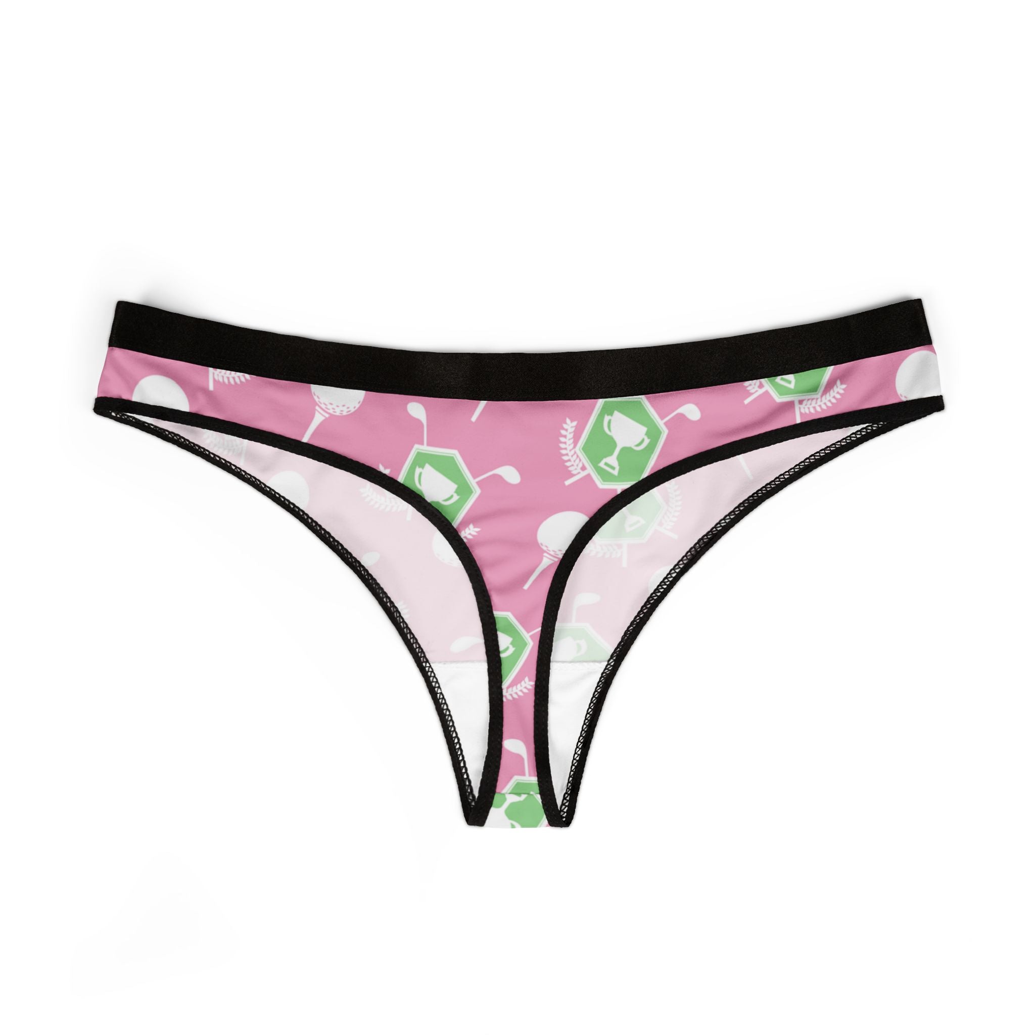 Women's thongs pink golf