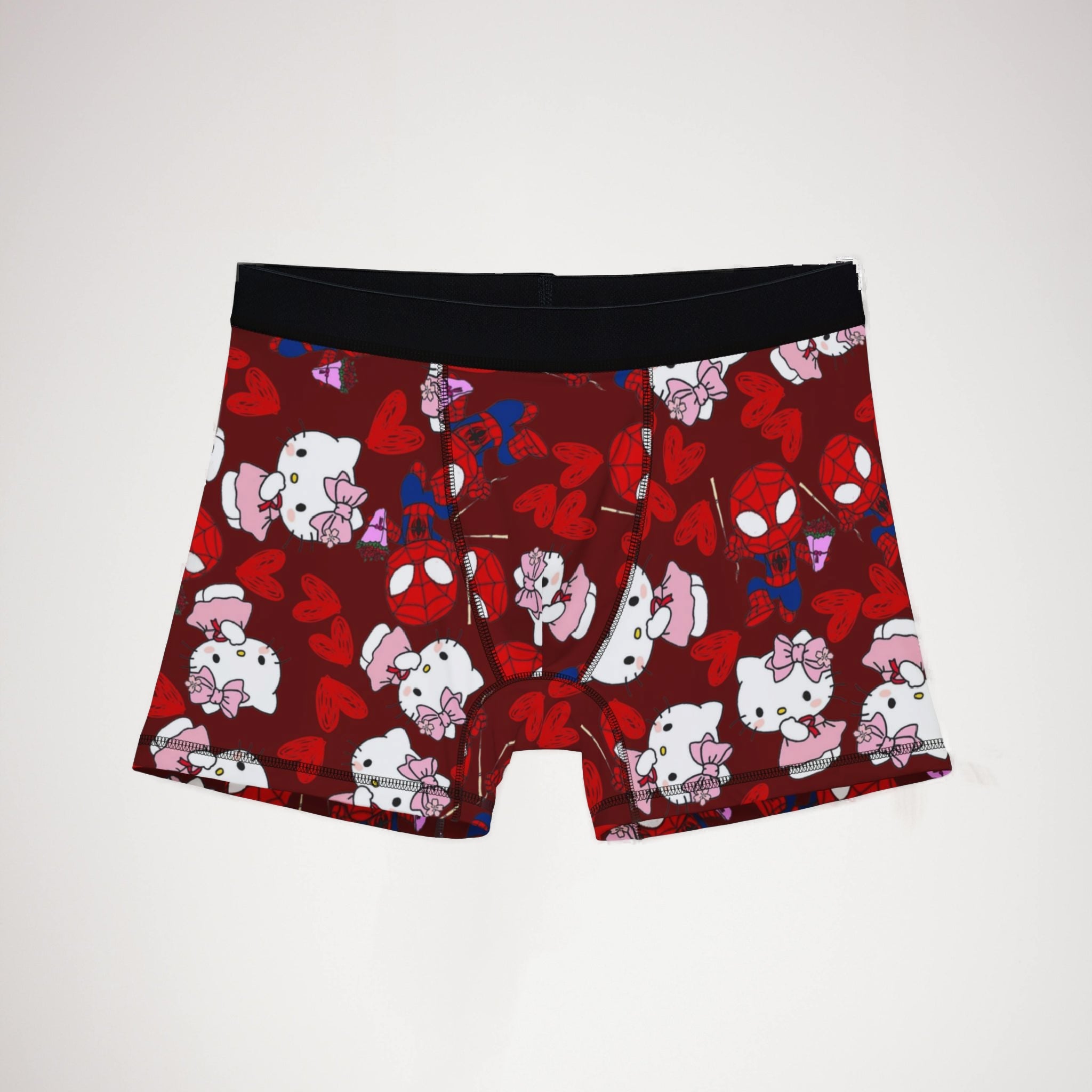 Men's boxers spider kitty flower red