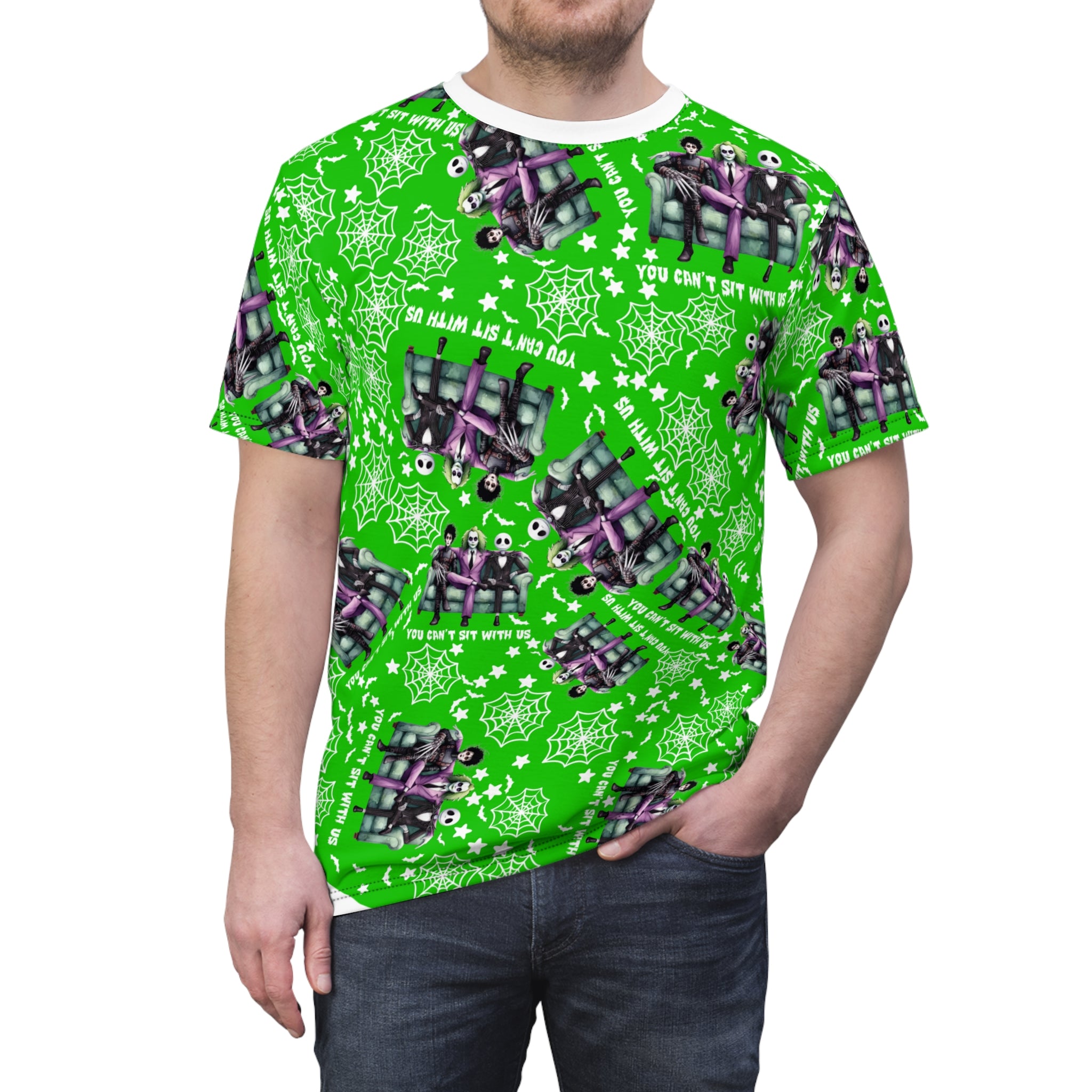 Unisex cut & sew tee You can t sit with us Halloween green