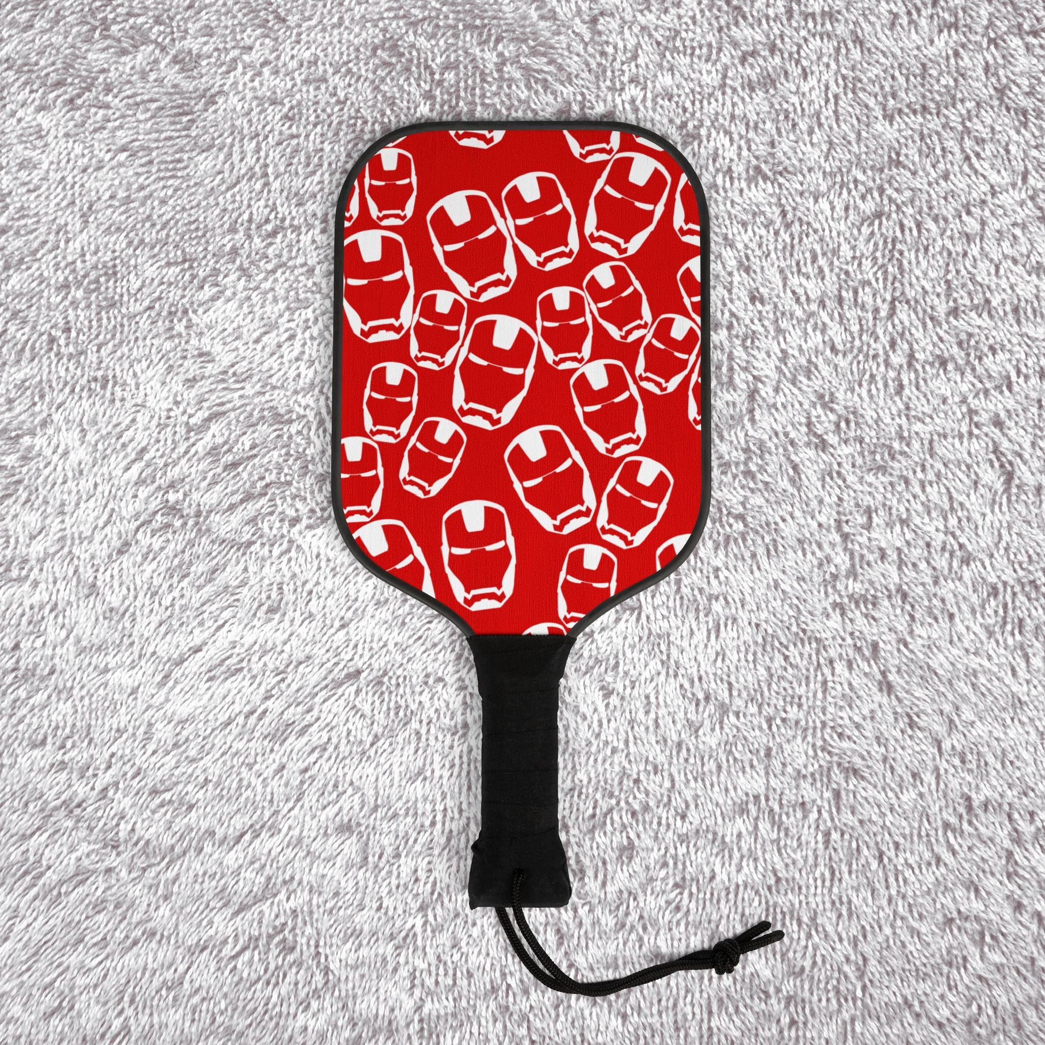 Pickleball kit (2 paddles + 2 balls + transparent bag) iron man red