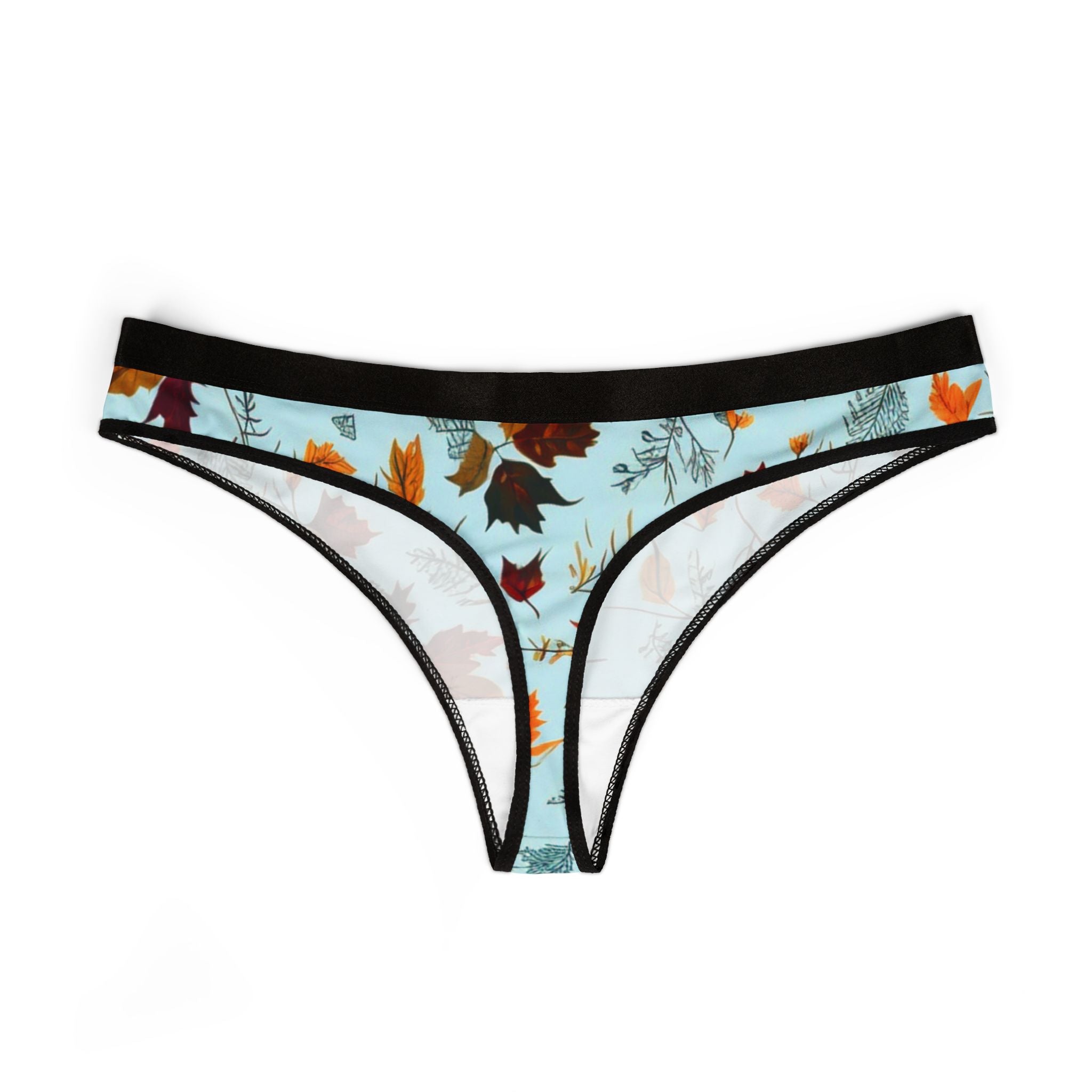 Women's thongs autumn leaves