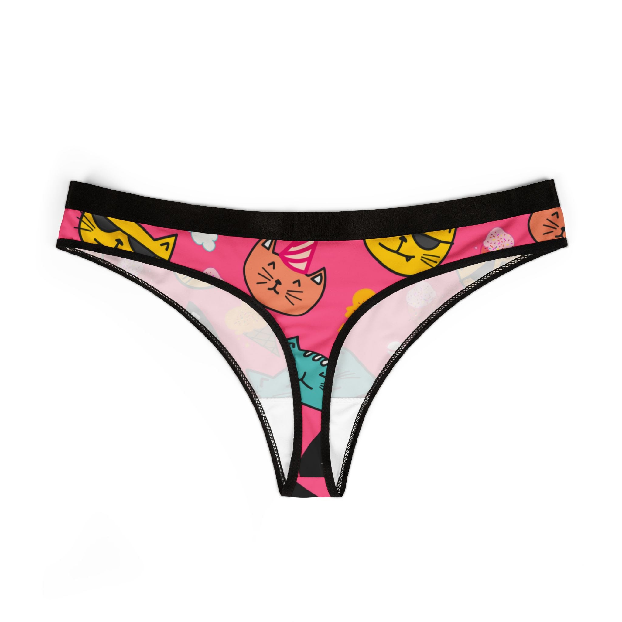Women's thongs cute cat