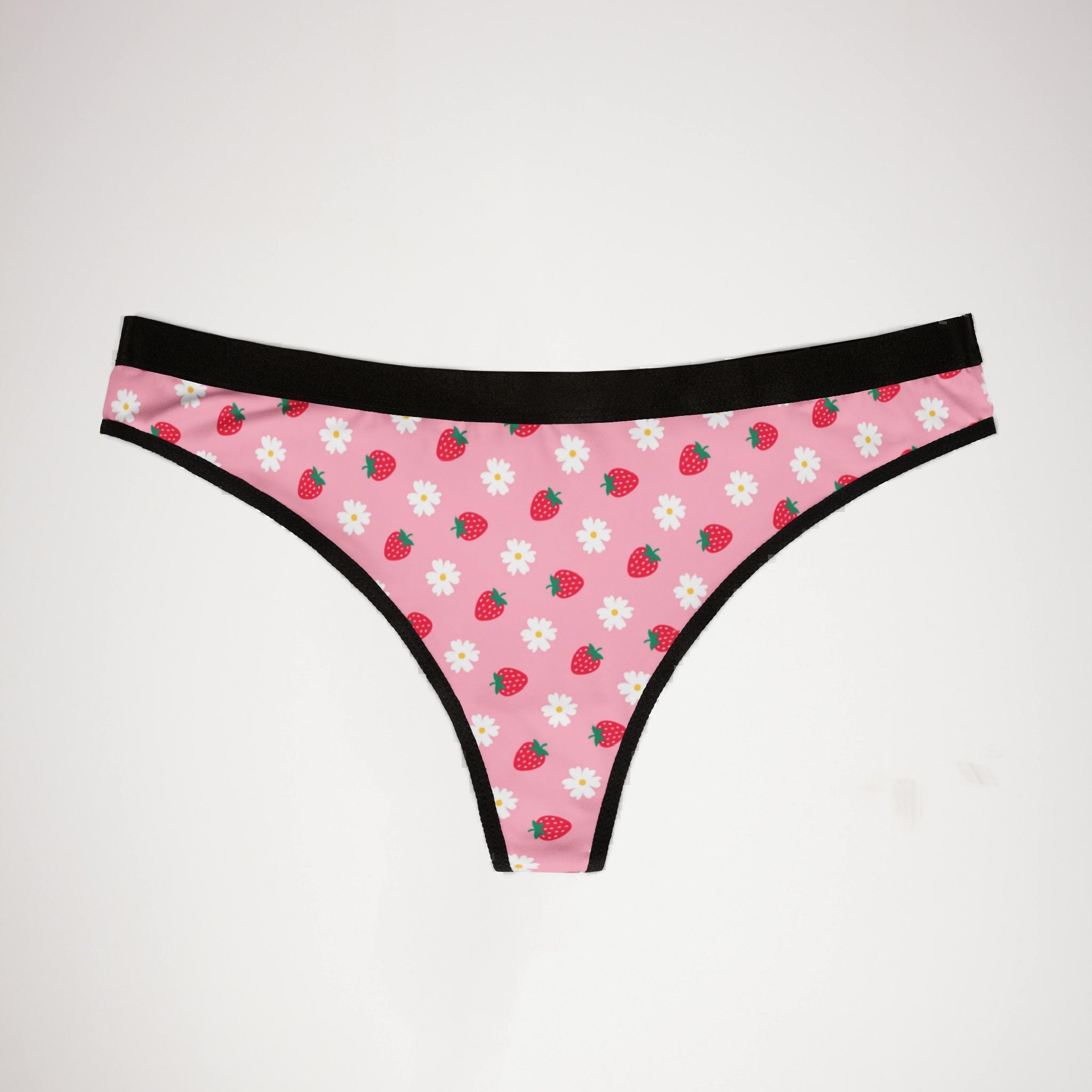 Women's thongs strawberry hot daisy