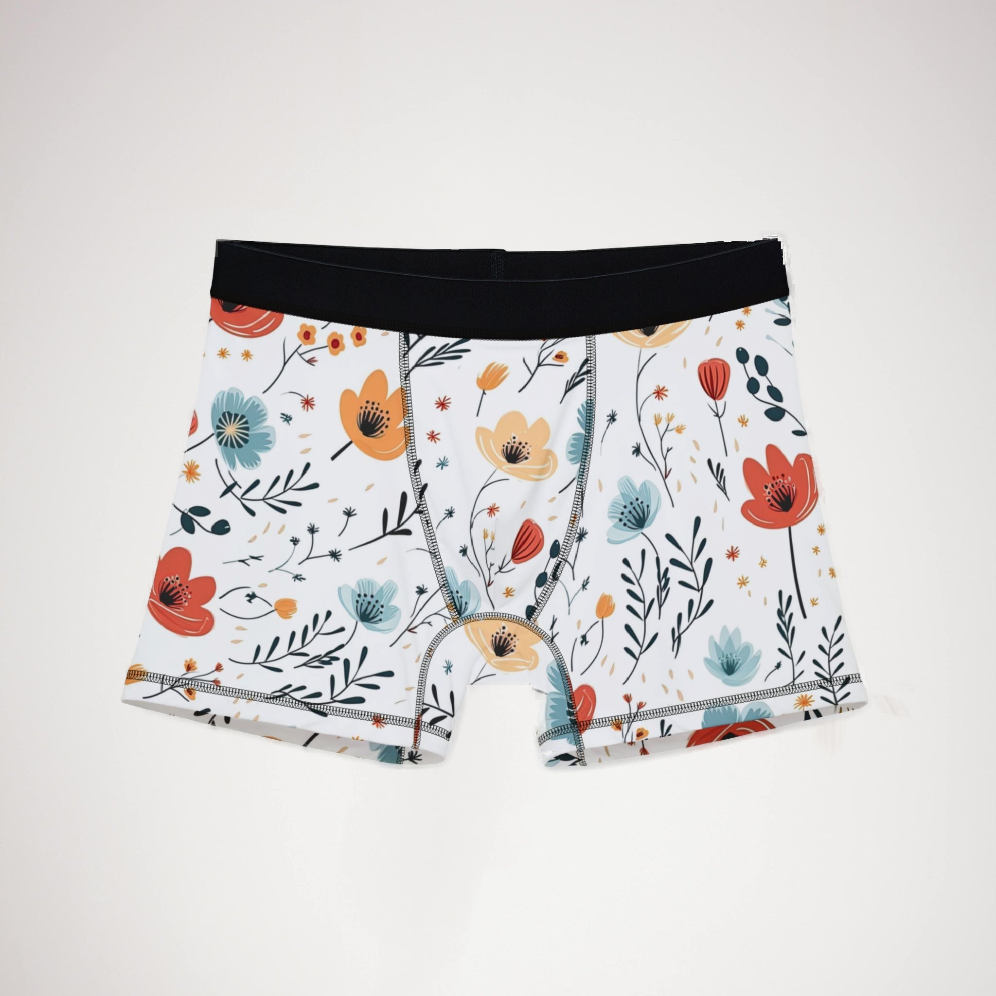 Men's boxers minimal boho flowers