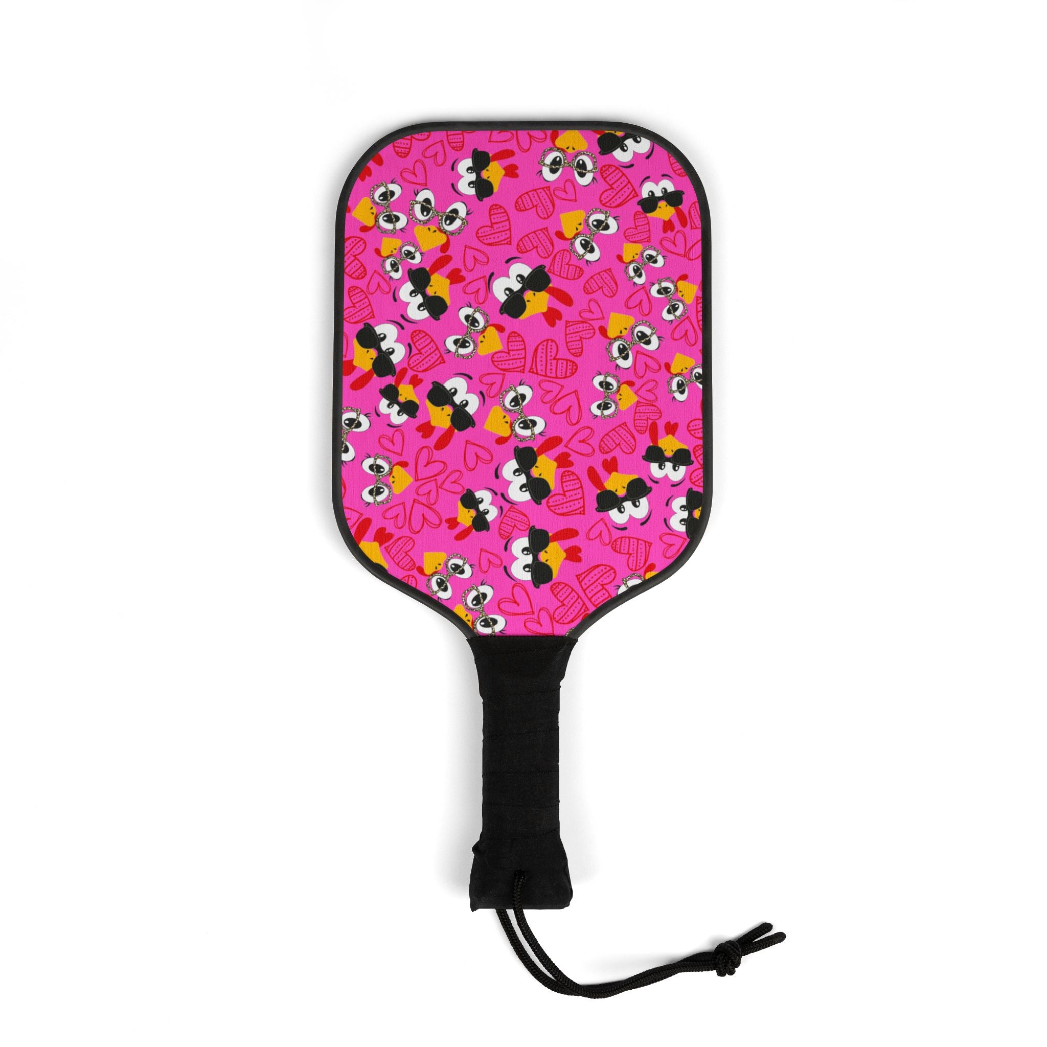 Pickleball kit (2 paddles + 2 balls + transparent bag) Mr Turkey Mrs Turkey valentine hearts Thanksgiving pink