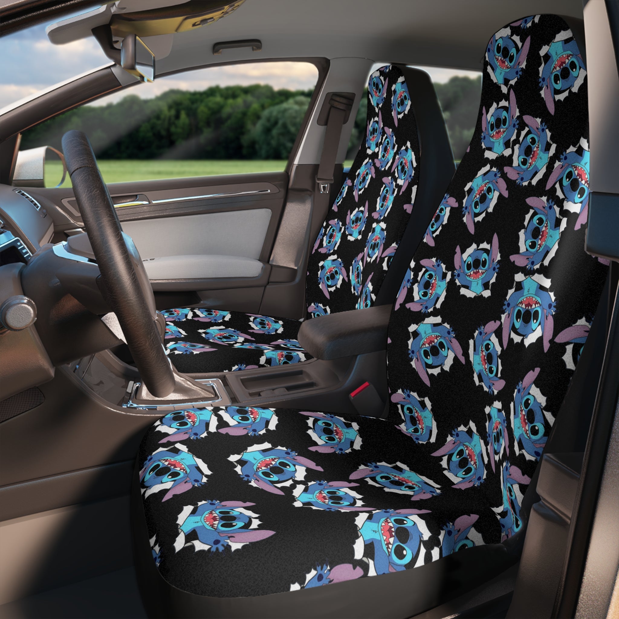 Car seat covers stitch black