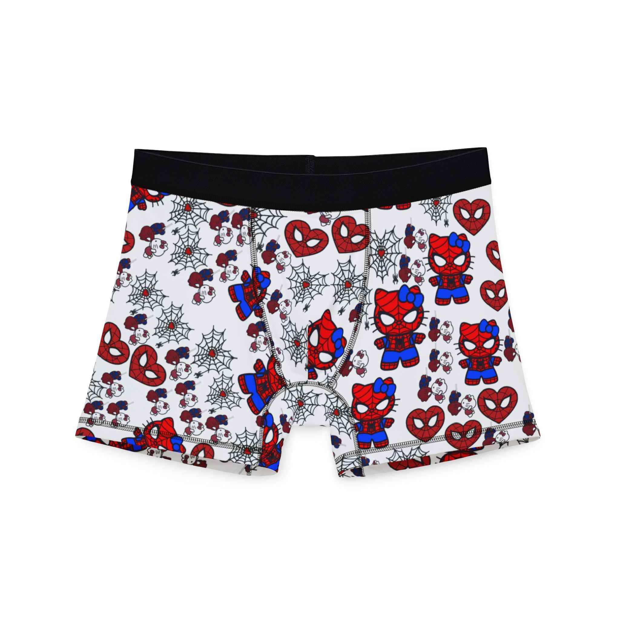 Men's boxers spider kitty kiss white