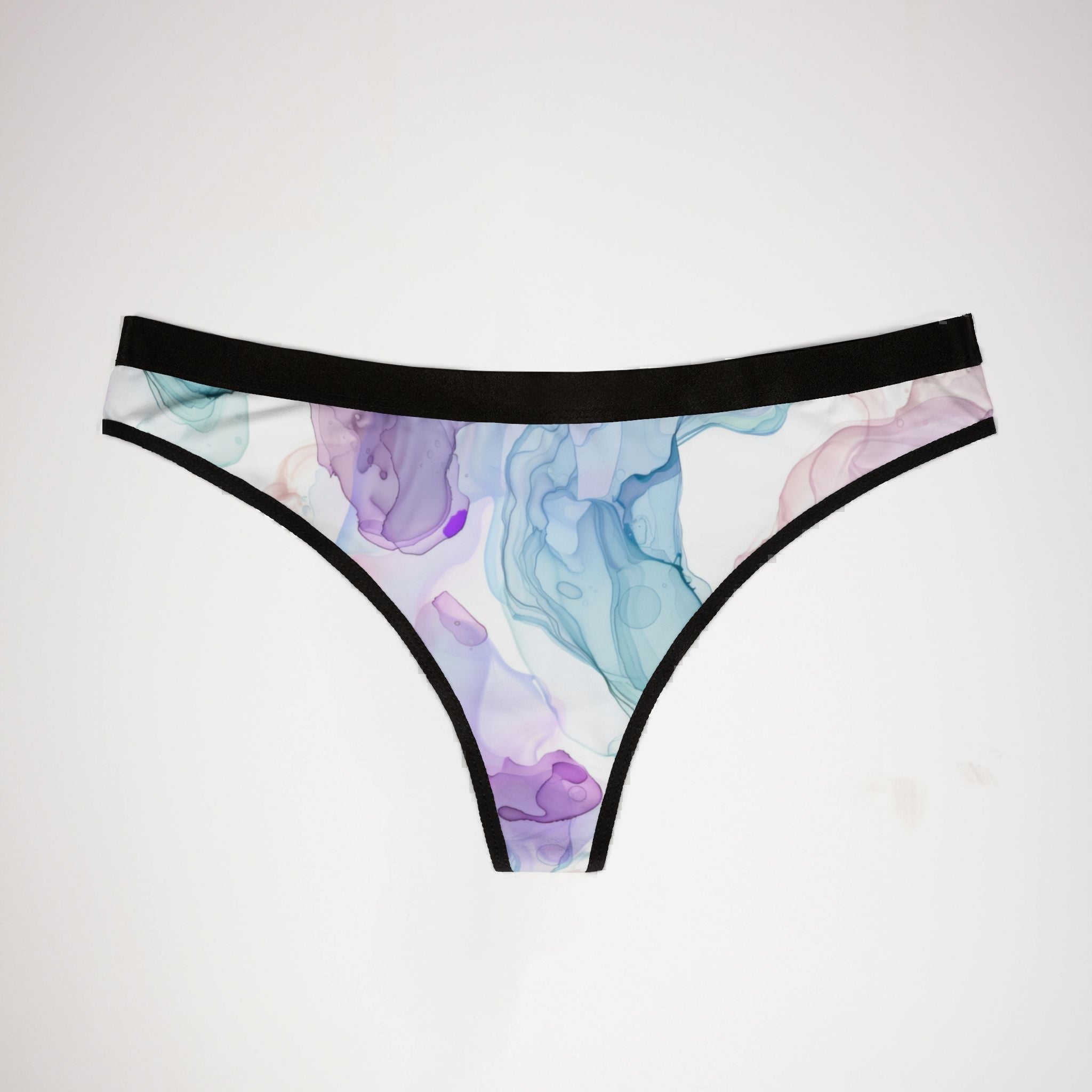Women's thongs pastel alcohol ink