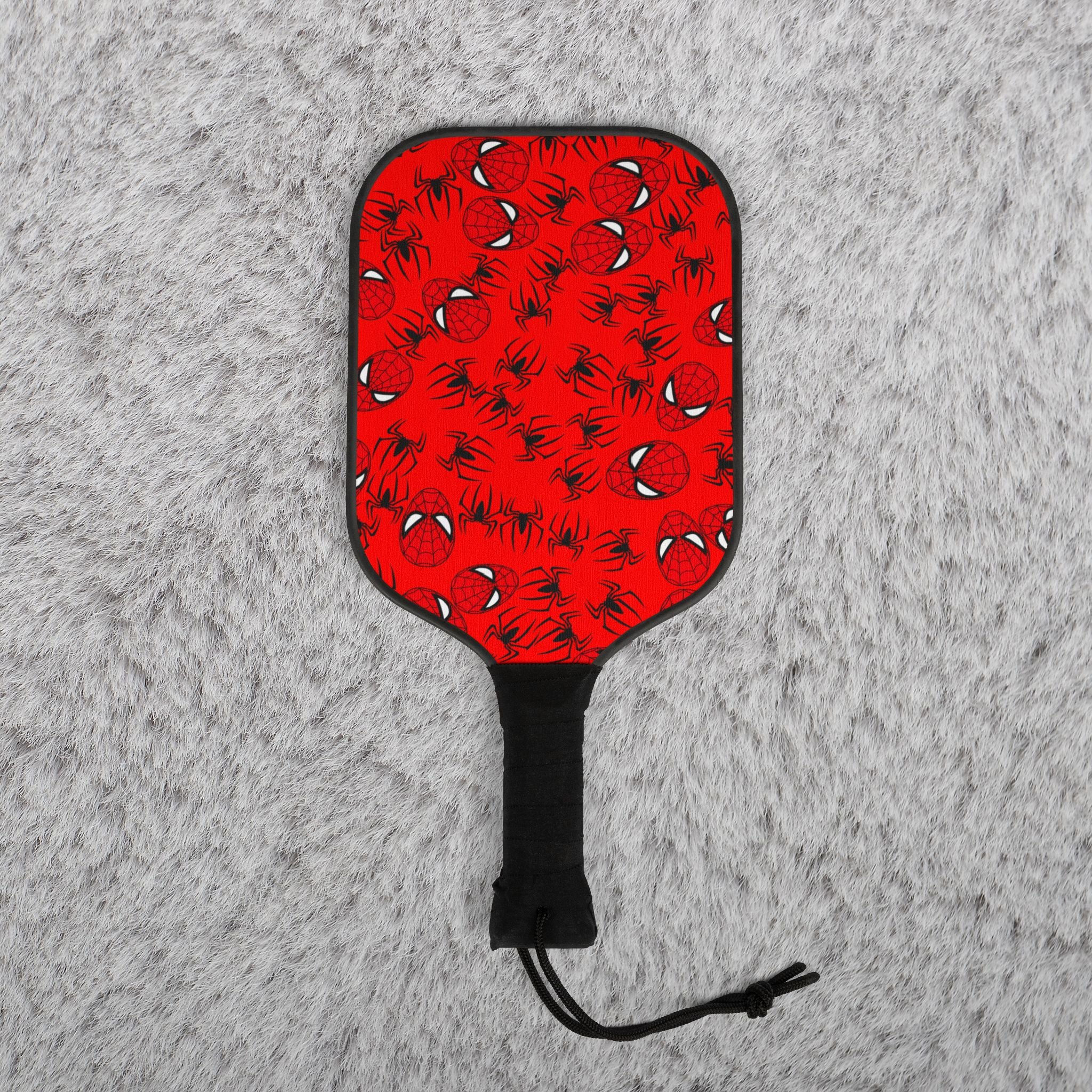 Pickleball kit (2 paddles + 2 balls + transparent bag) spider web red