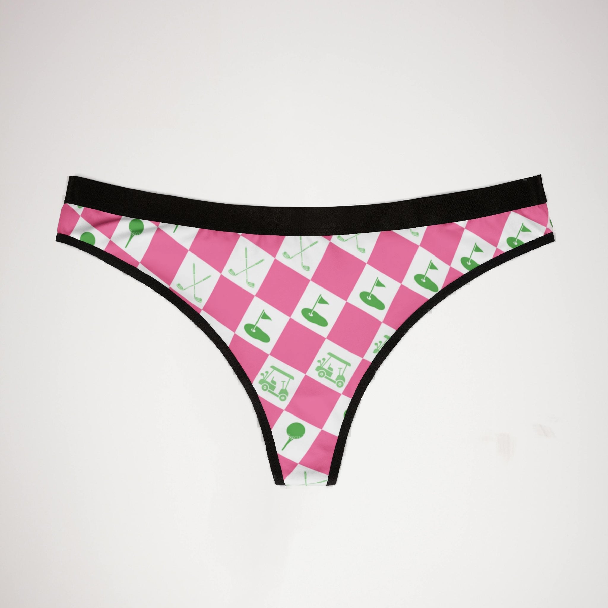 Women's thongs pink golf