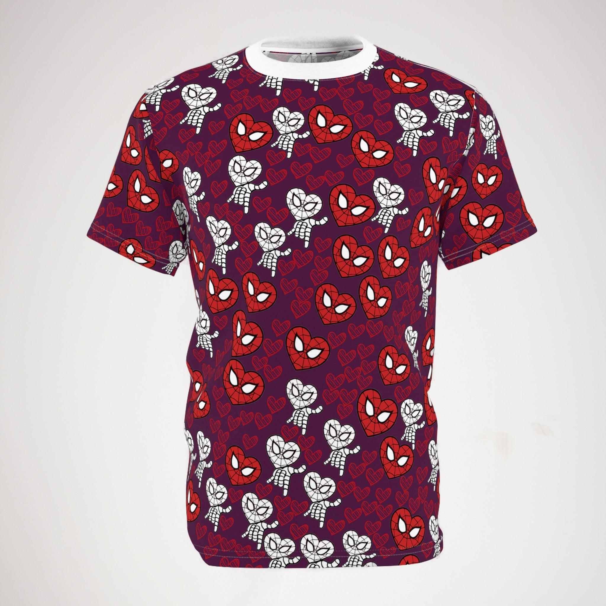 Unisex cut & sew tee spider heart kiss violet