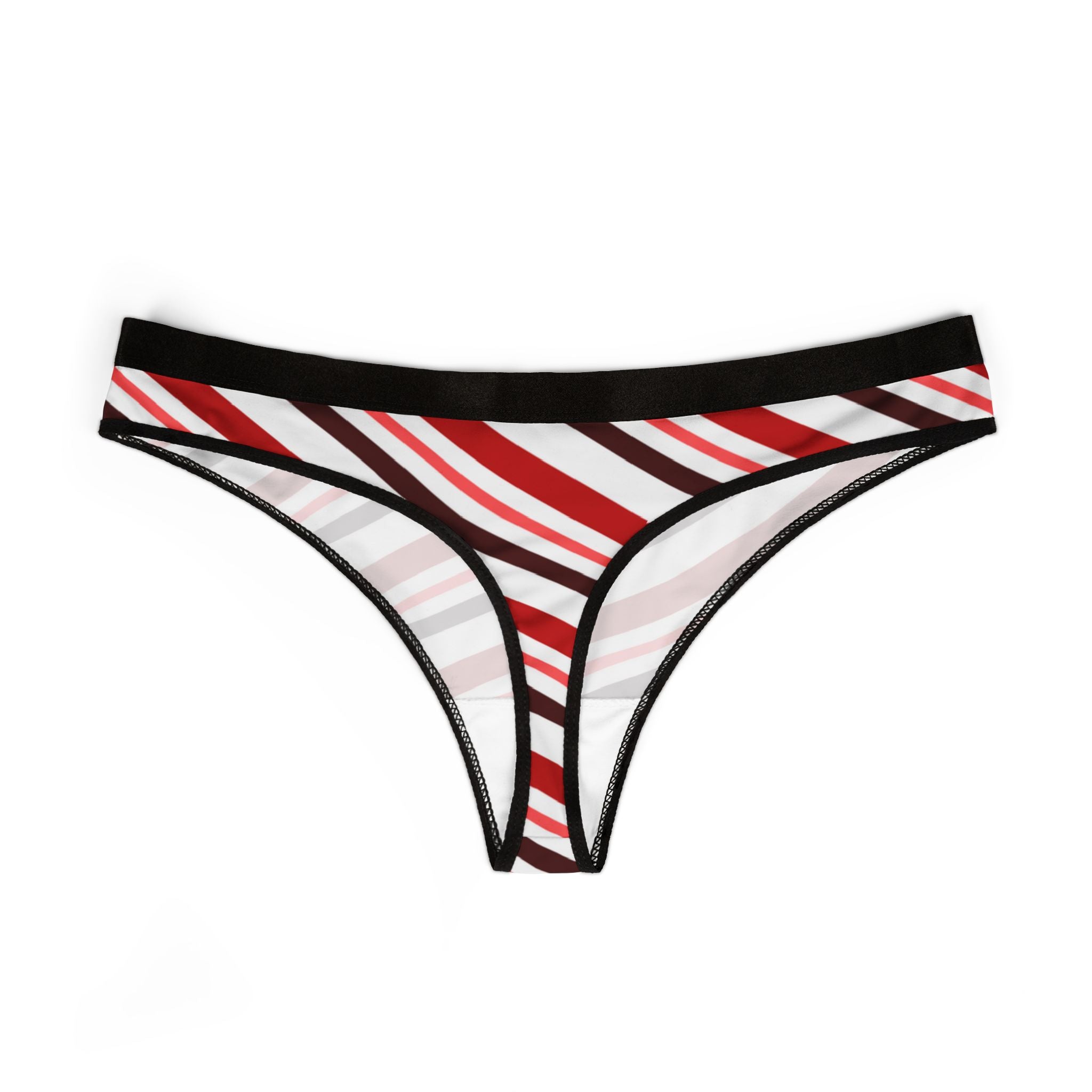 Women's thongs red christmas dots