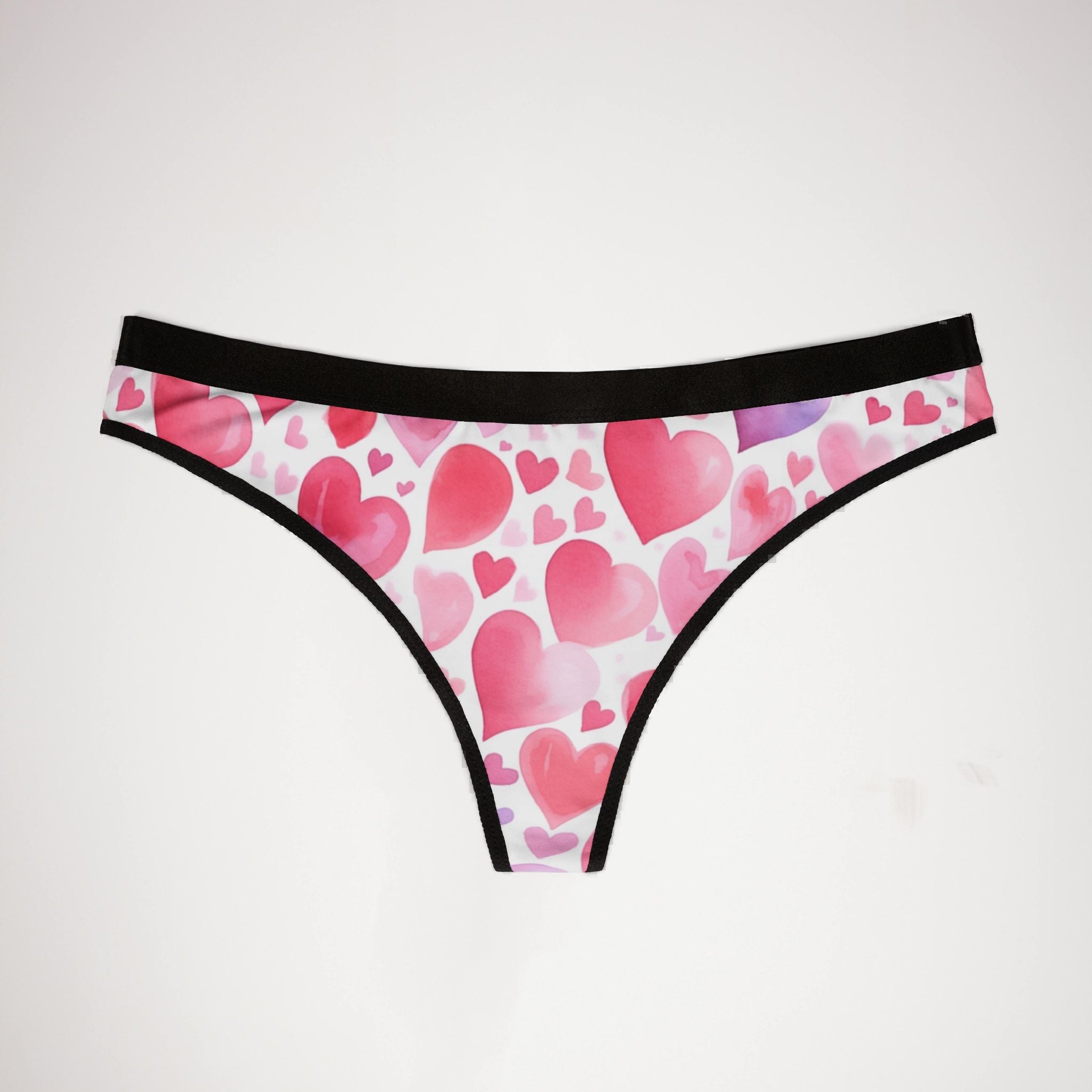 Women's thongs valentines day heart extra