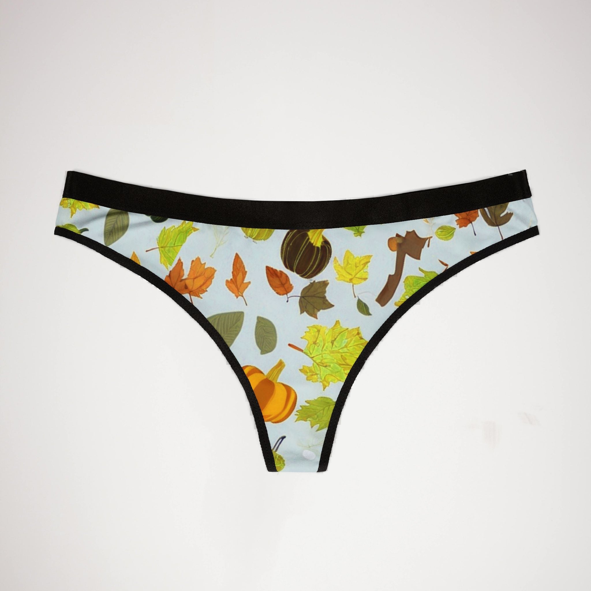 Women's thongs autumn leaves