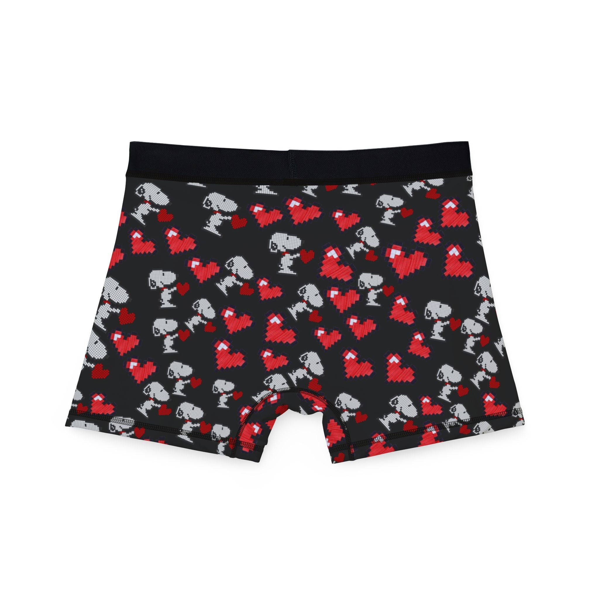 Men's boxers snoopy hearts valentine black