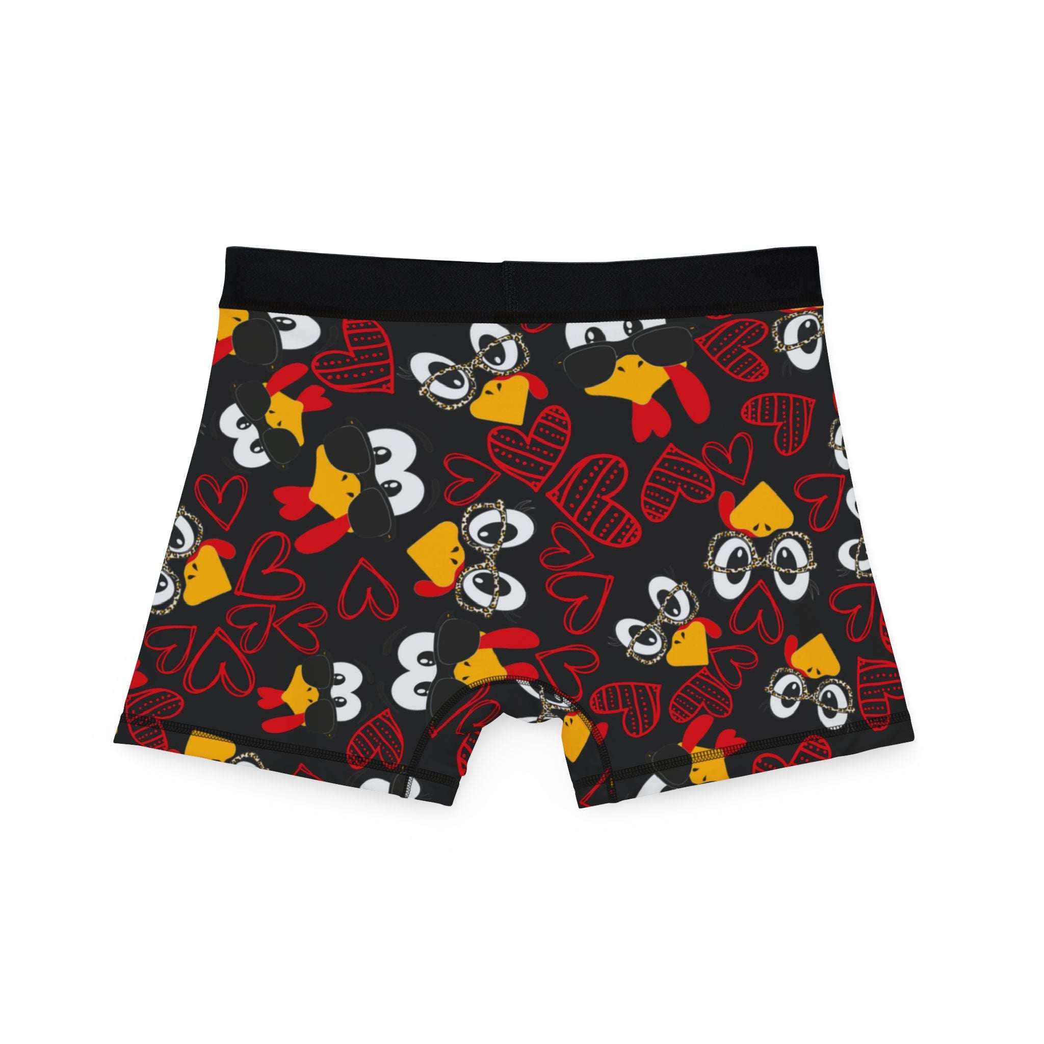 Men's boxers Mr Turkey Mrs Turkey valentine hearts Thanksgiving black