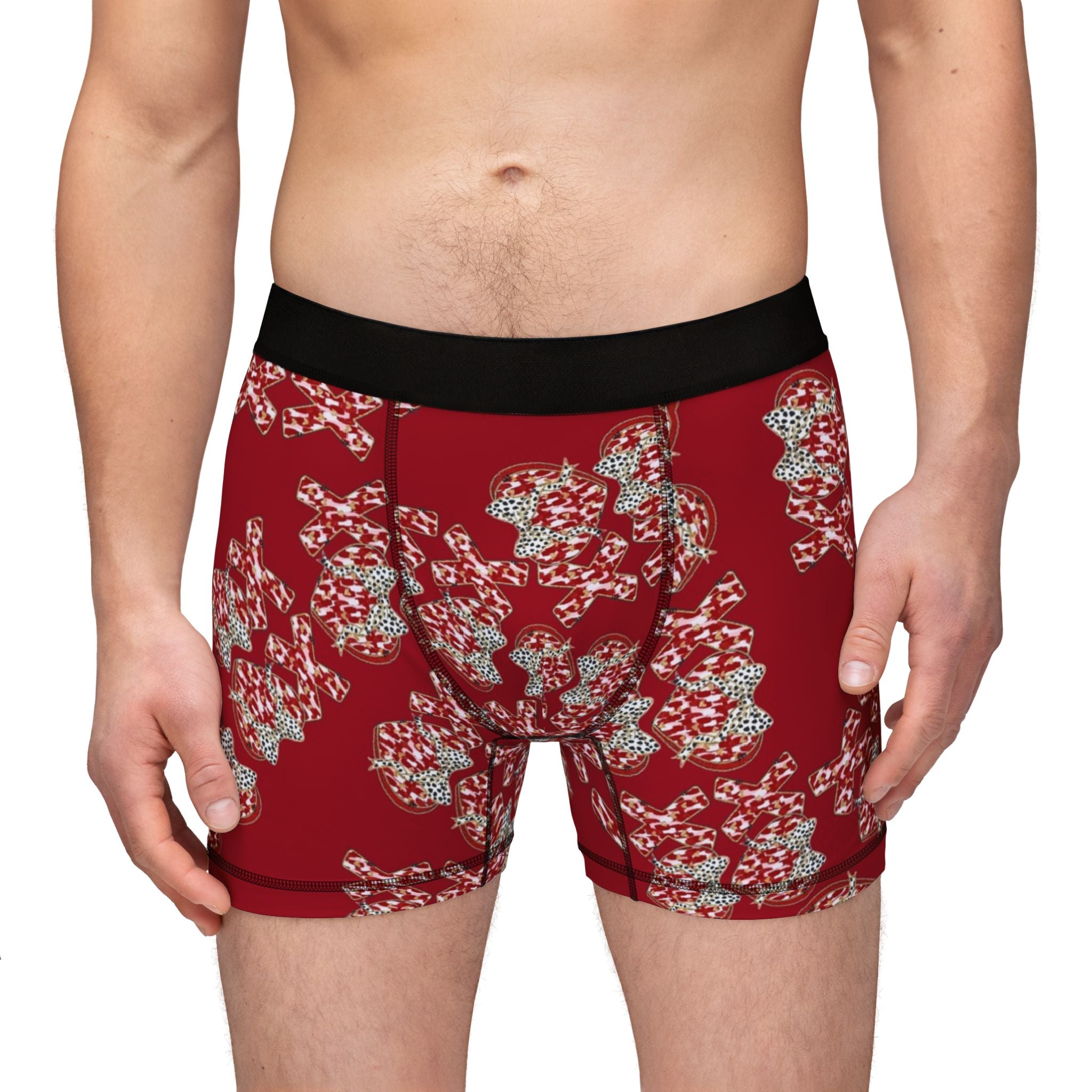 Men's boxers xoxo valentine ribbon red