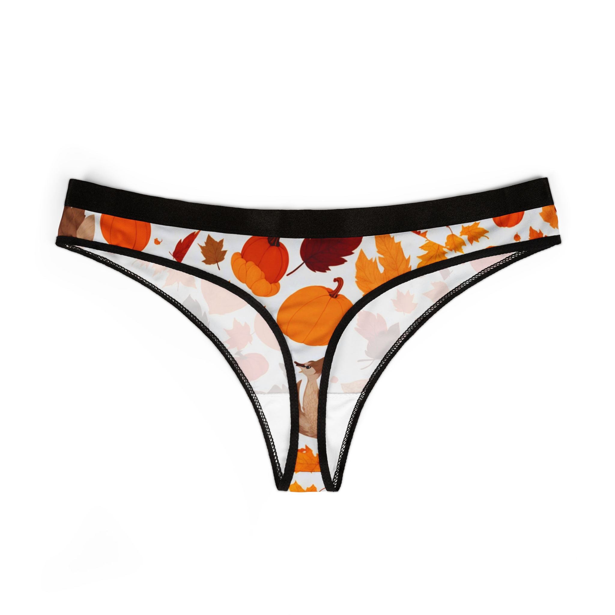 Women's thongs autumn leaves