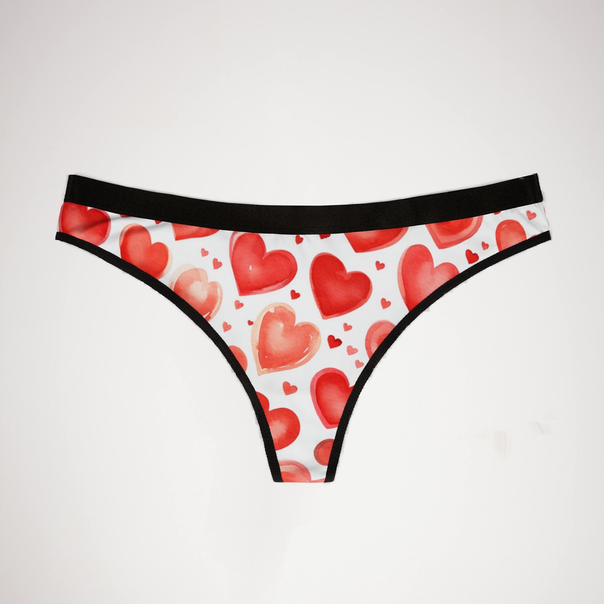 Women's thongs valentines day heart