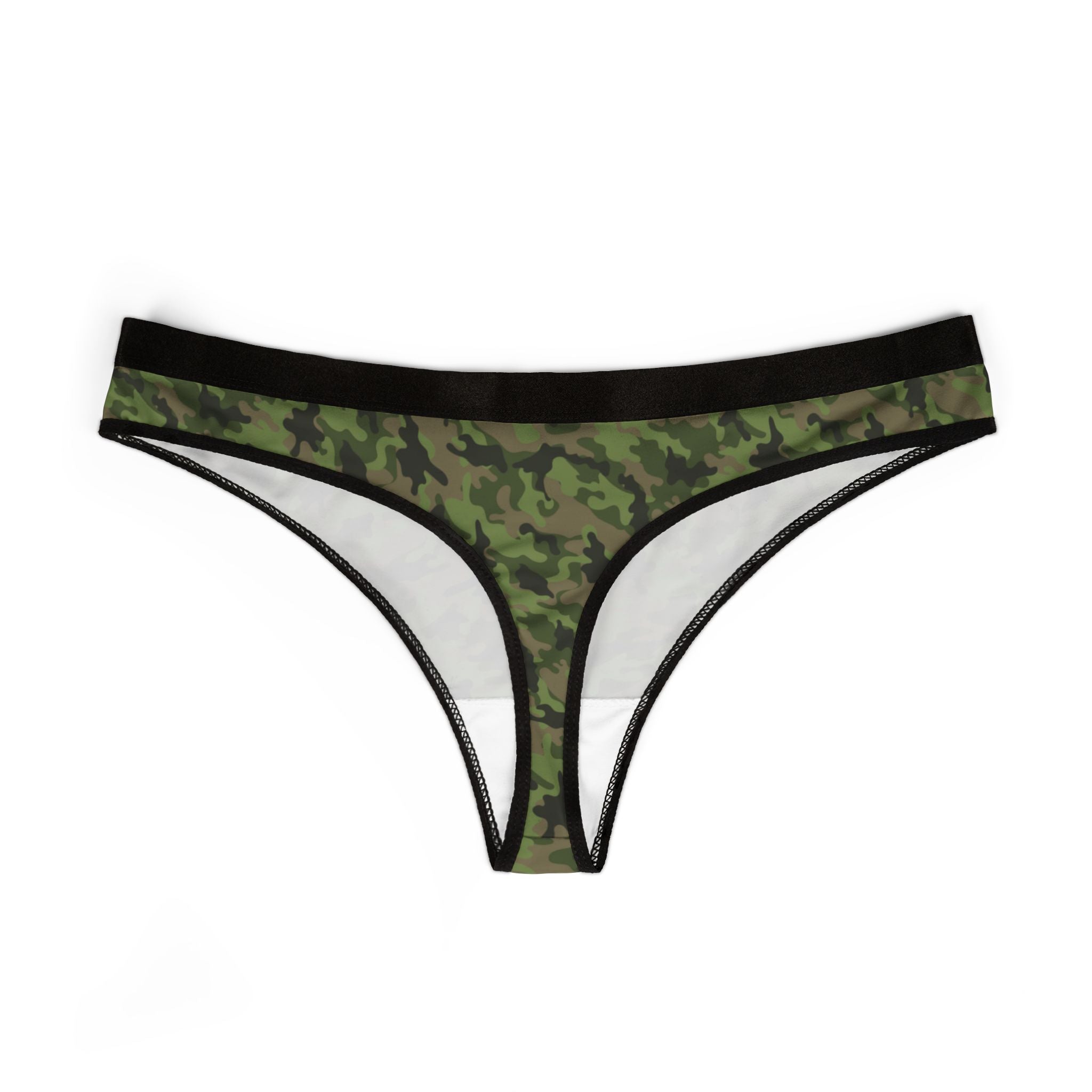 Women's thongs colorful camouflage