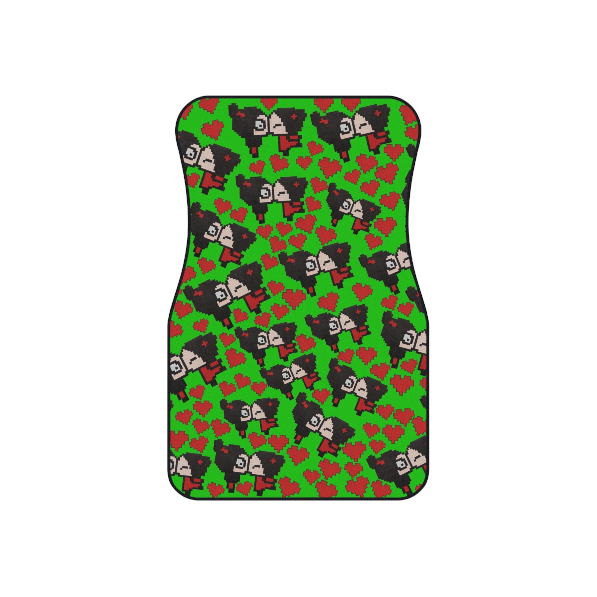 Car mats (set of 4) pixel pucca kiss heart green