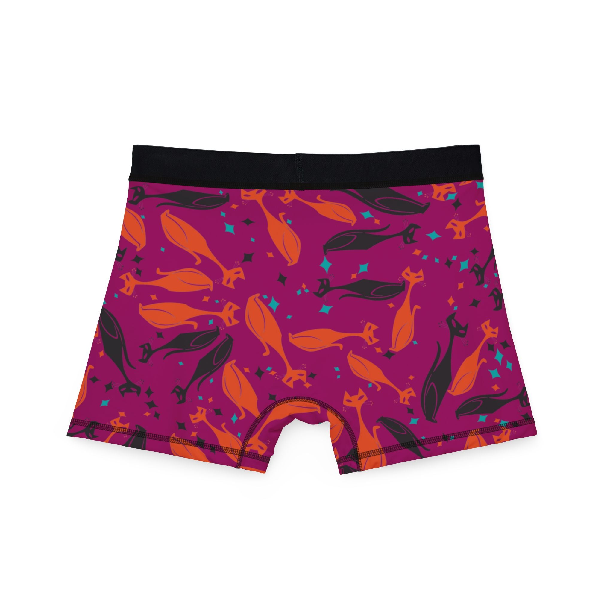 Men's boxers cat halloween purple