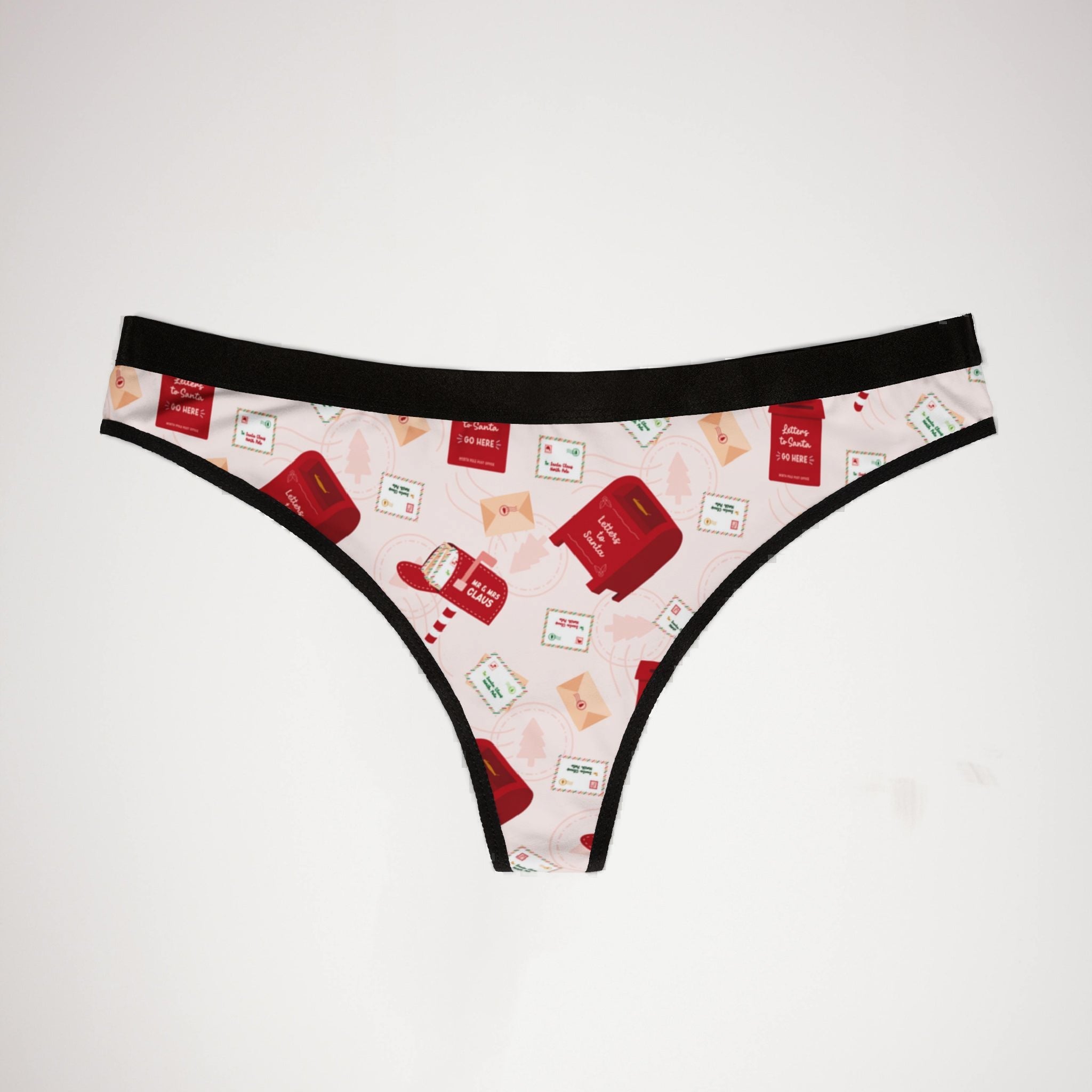 Women's thongs letters to santa christmas