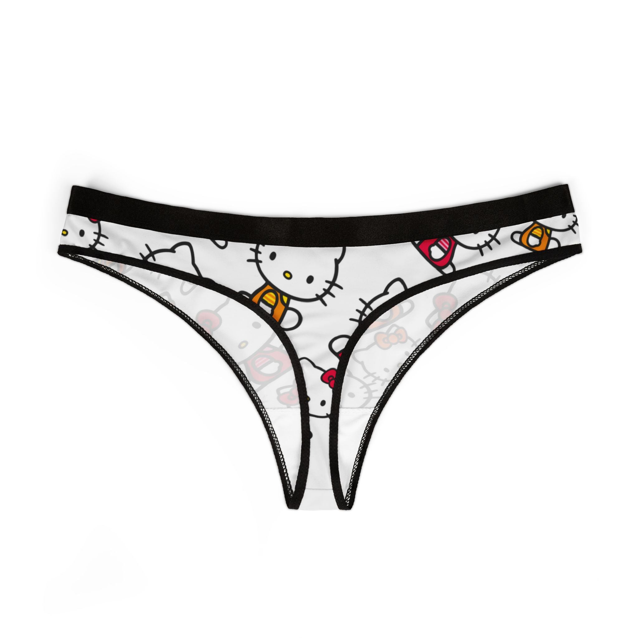 Women's thongs kitty two colors white