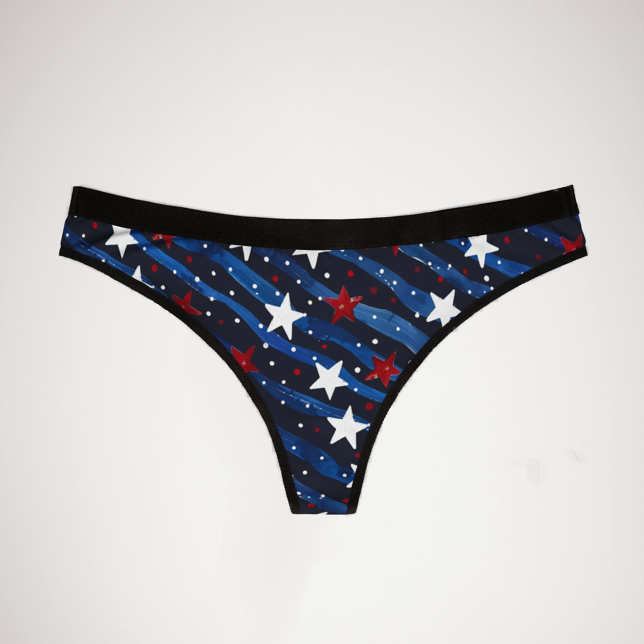 Women's thongs watercolor 4th of july