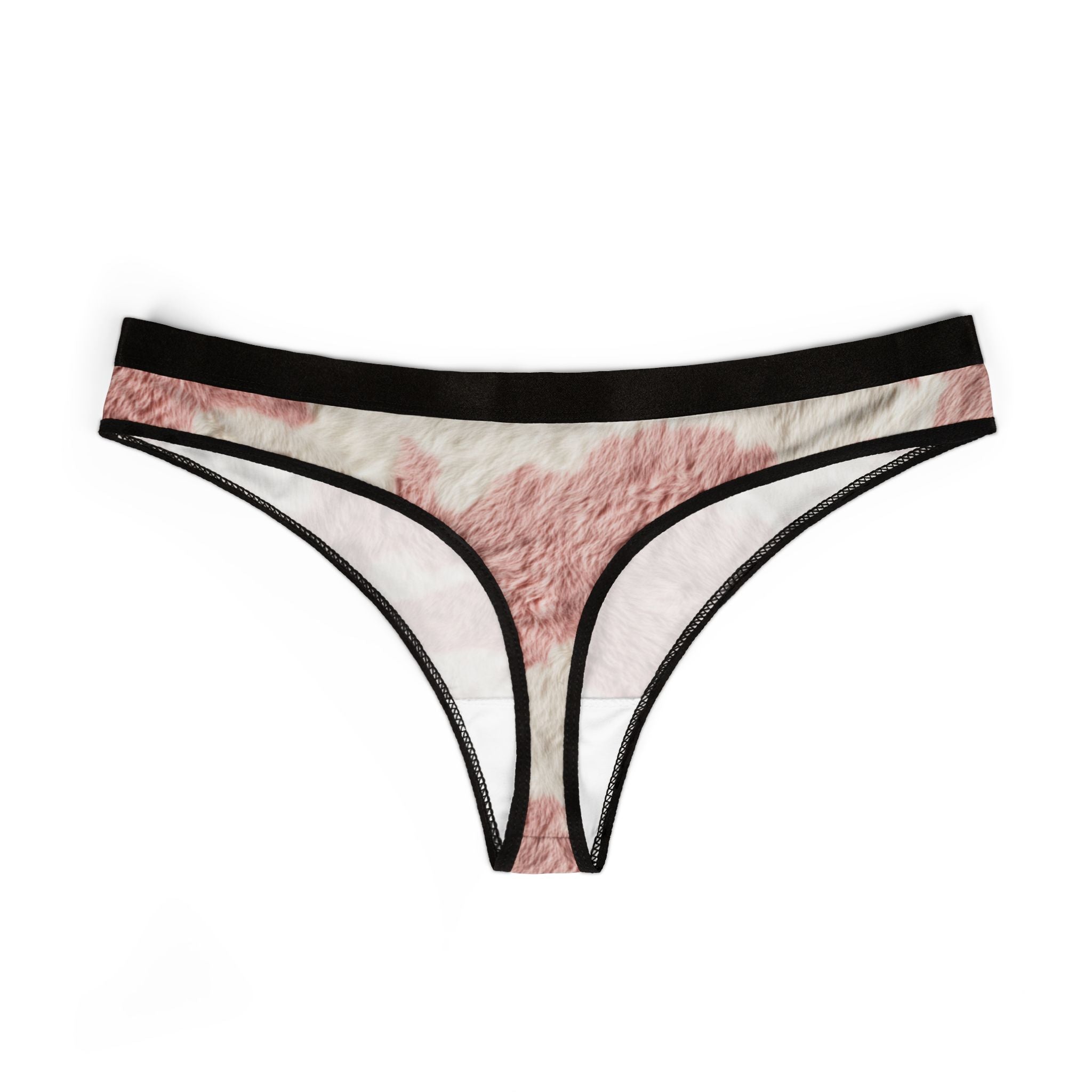 Women's thongs colorful cow print