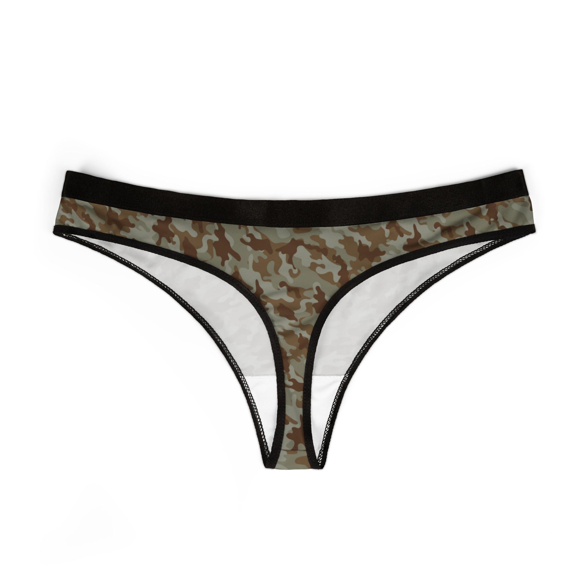 Women's thongs colorful camouflage