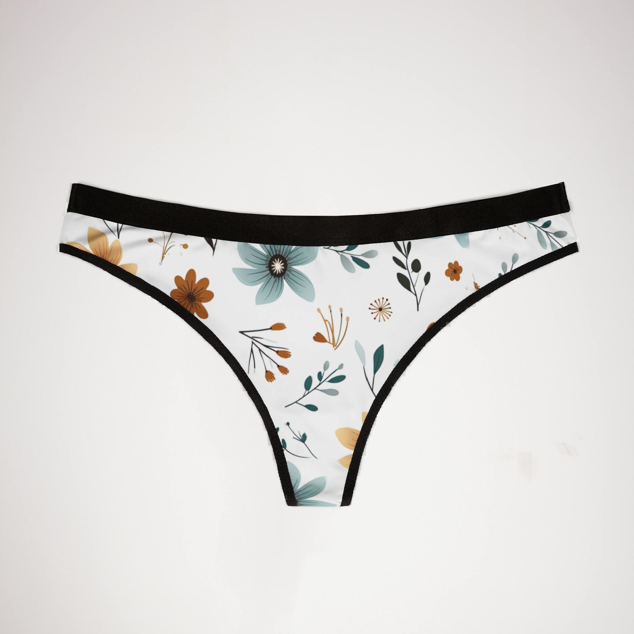 Women's thongs minimal boho flowers