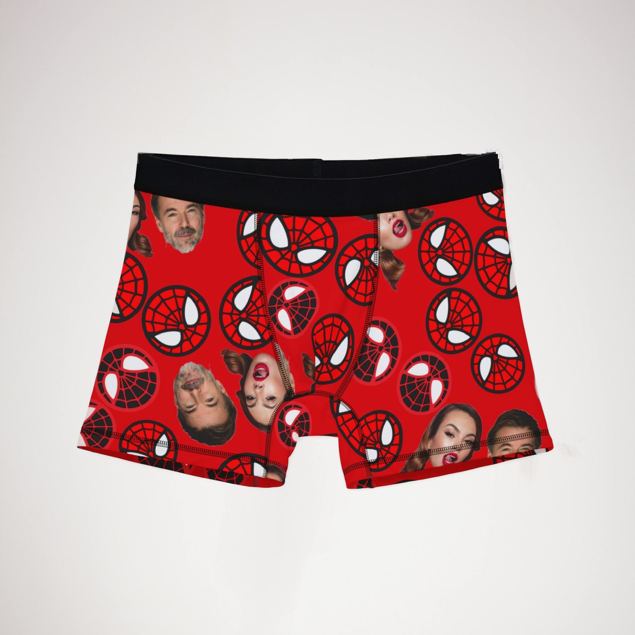 Men's boxers spider circle his her faces red