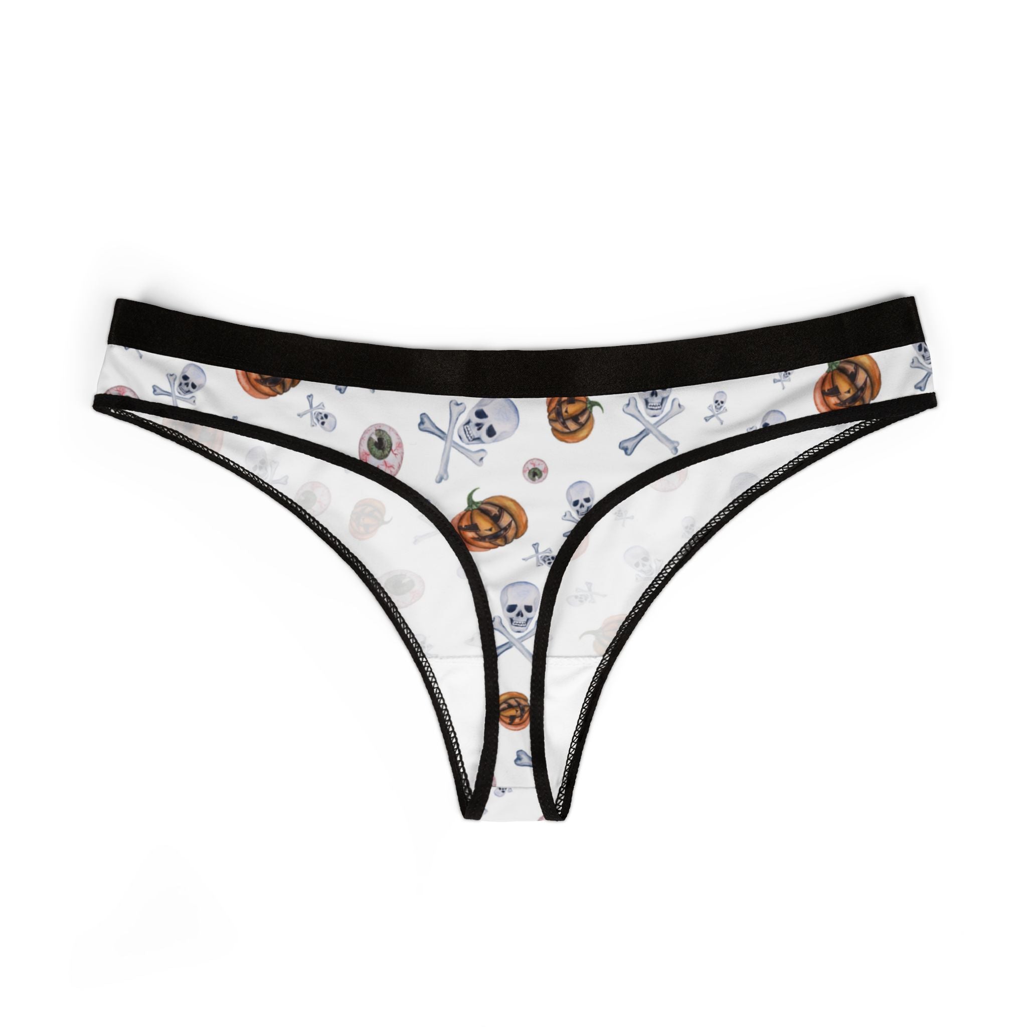 Women's thongs watercolor halloween