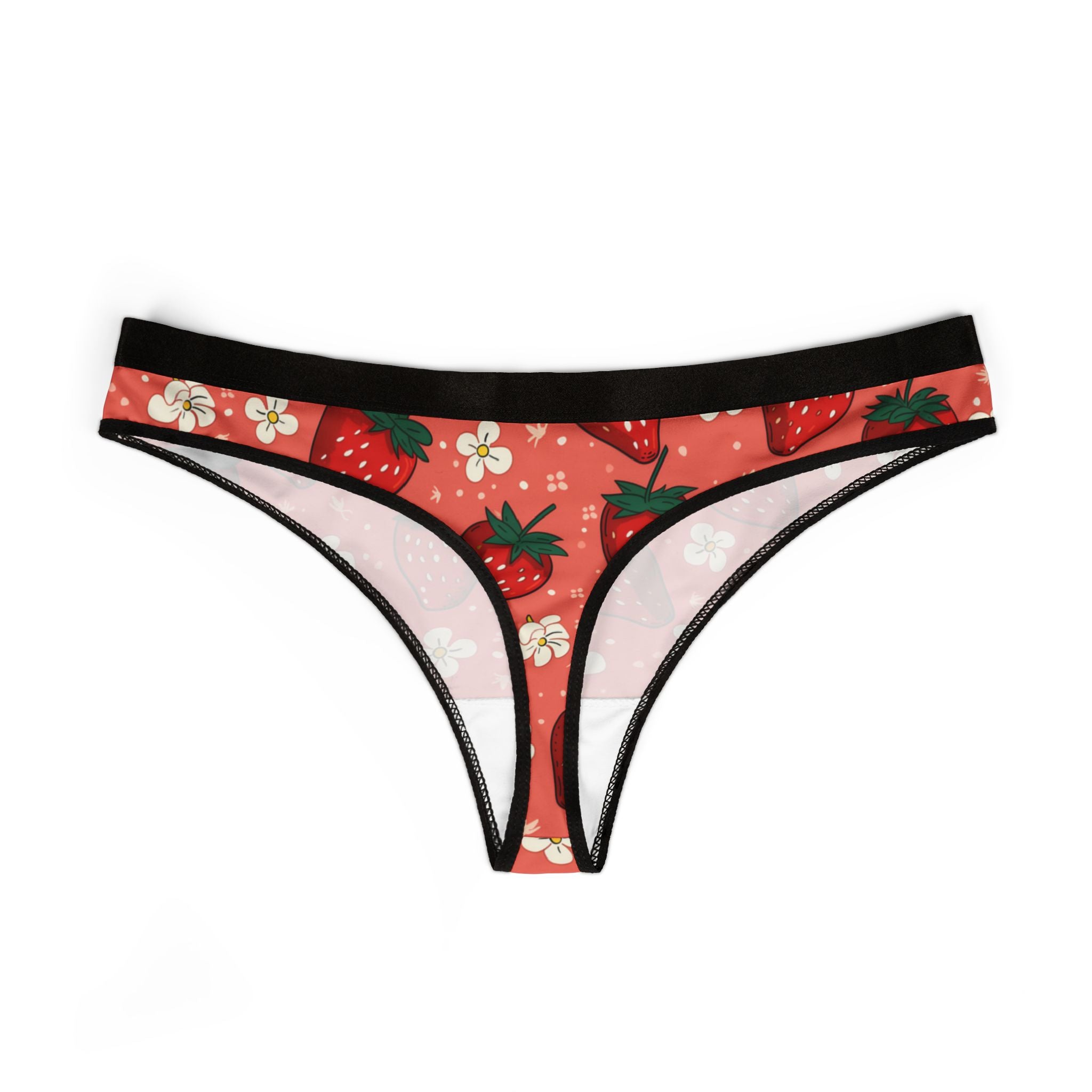 Women's thongs strawberry fruit
