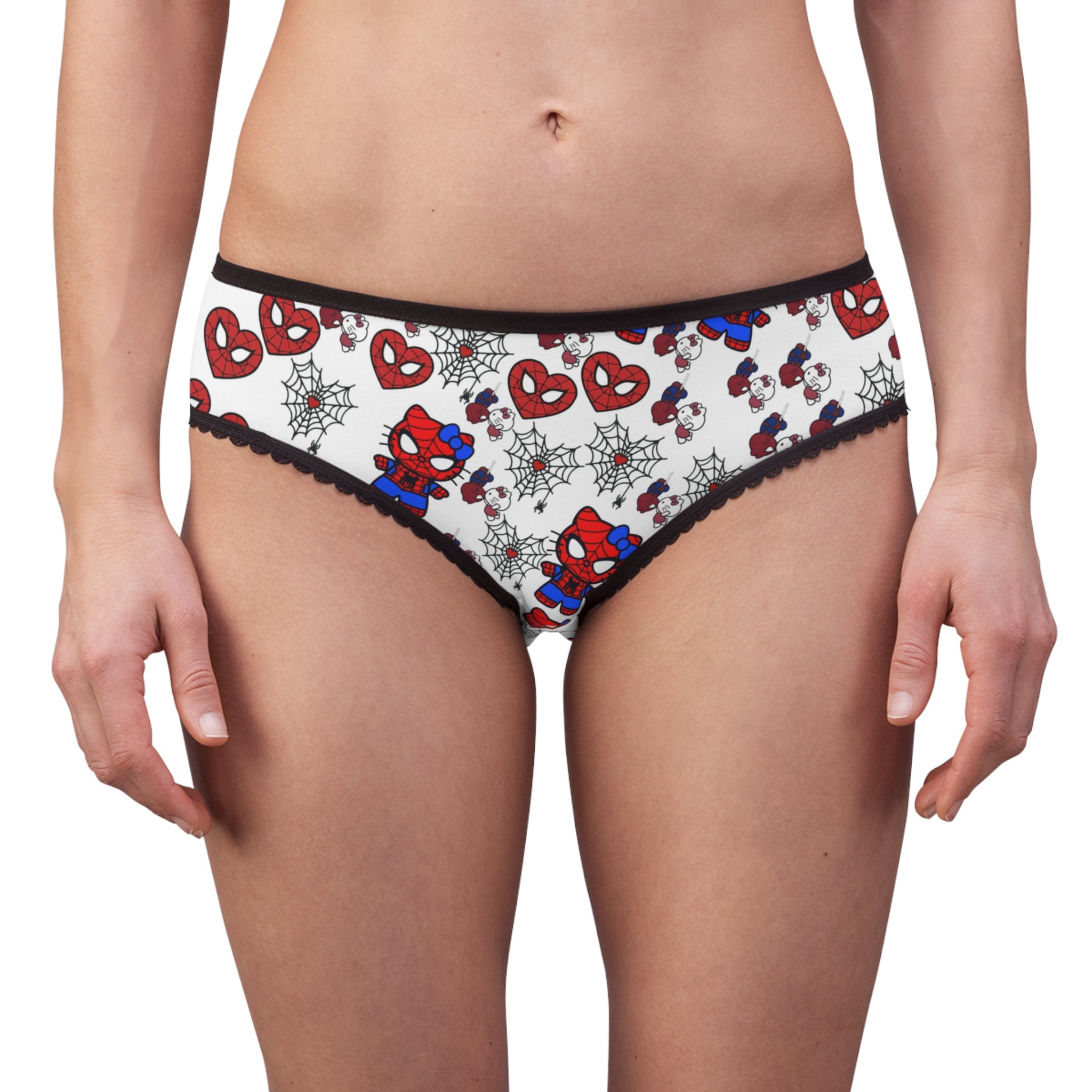 Women's briefs spider kitty red white