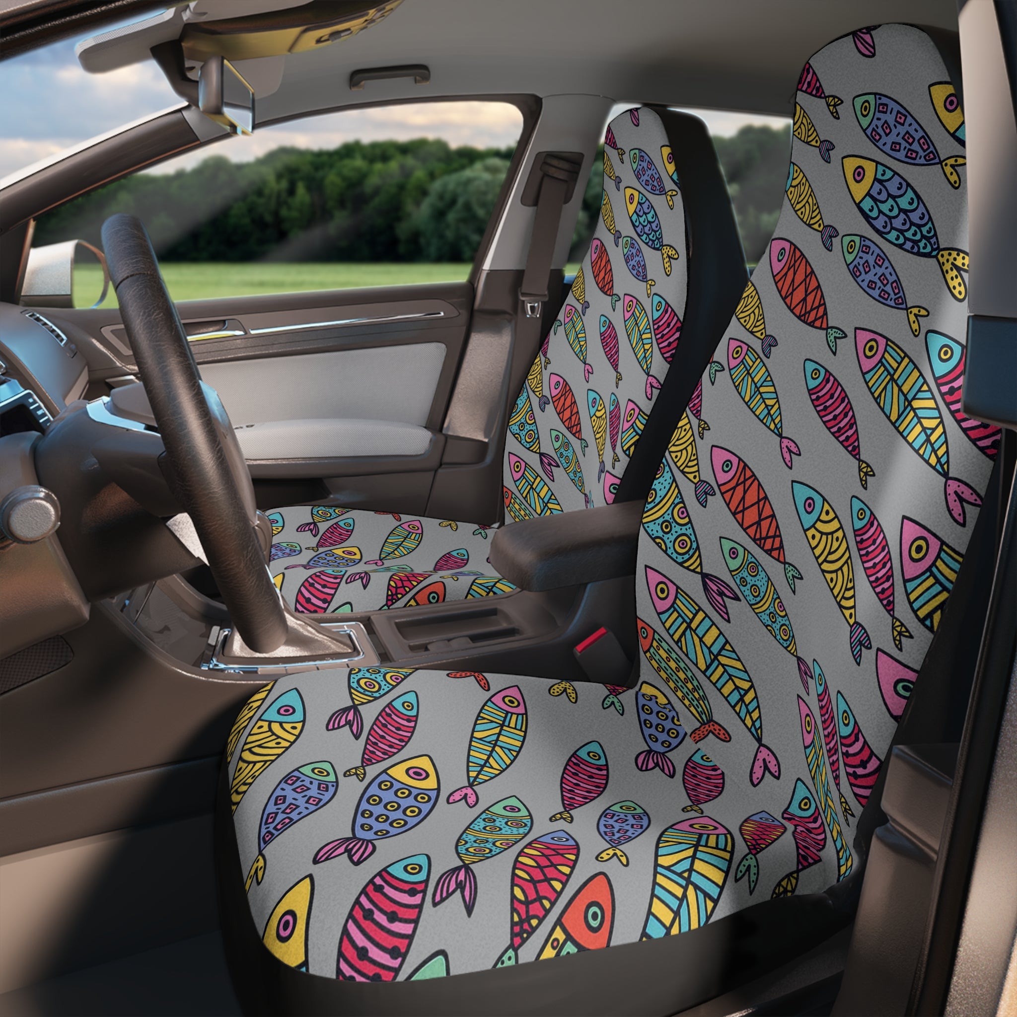 Car seat covers cute fishes nature