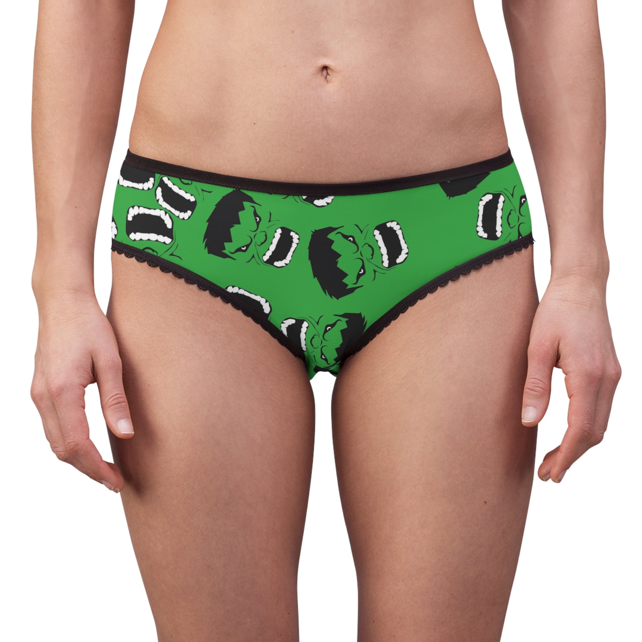 Women's briefs hulk face green