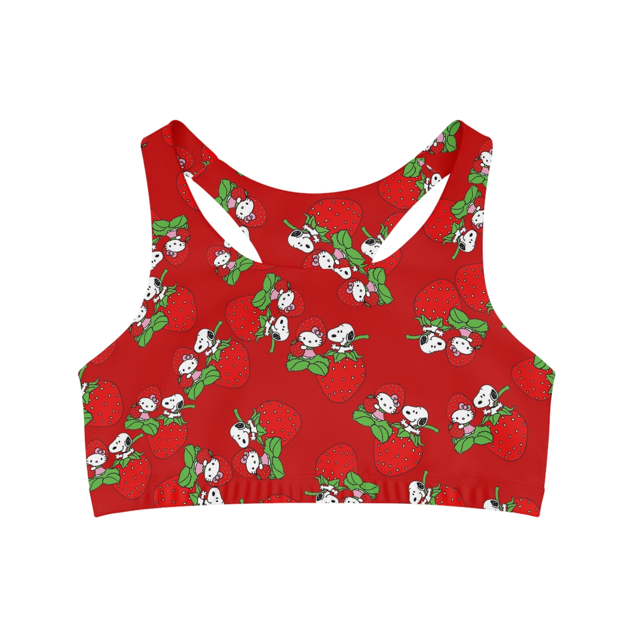 Sports bra kitty snoopy strawberry valentine red