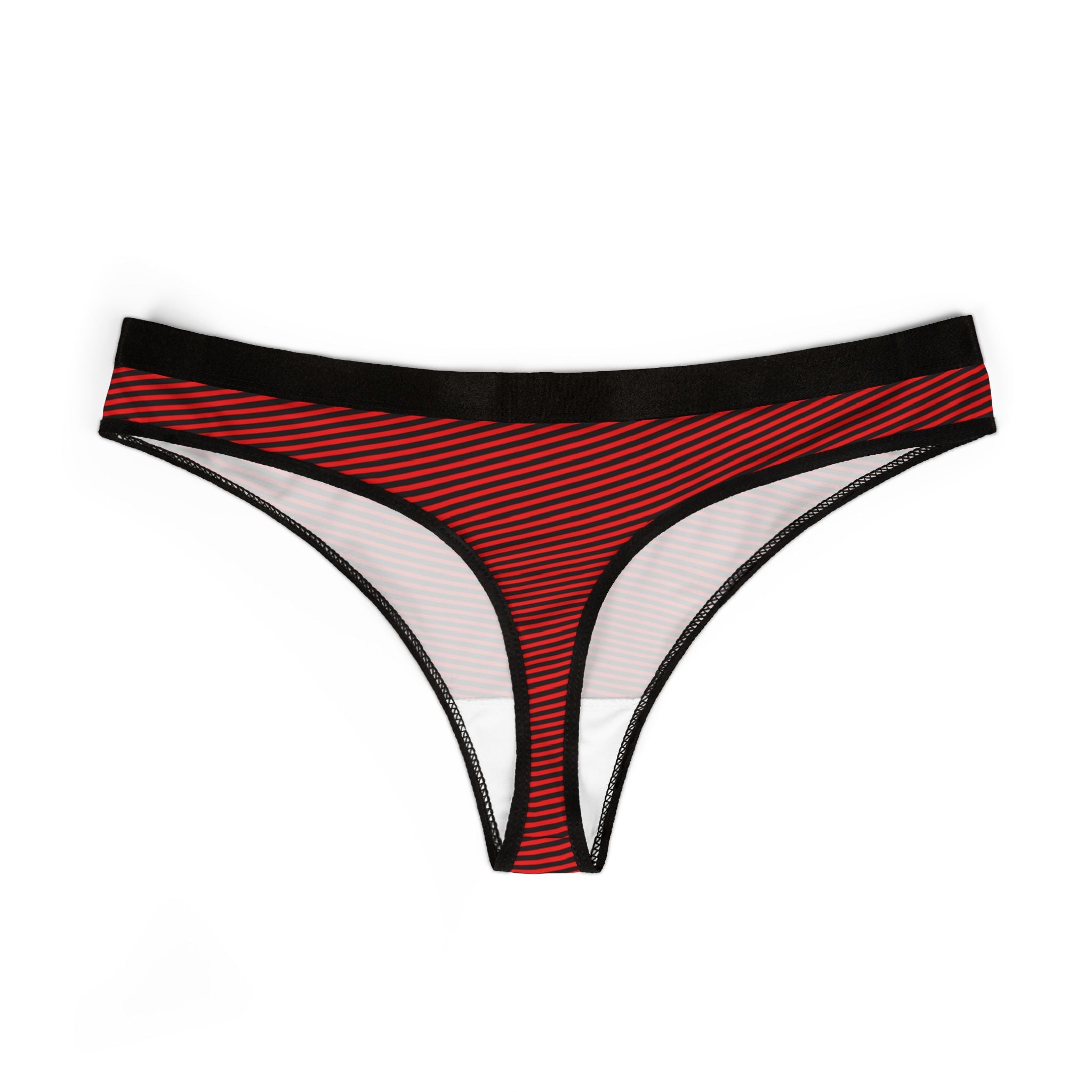 Women's thongs black and red